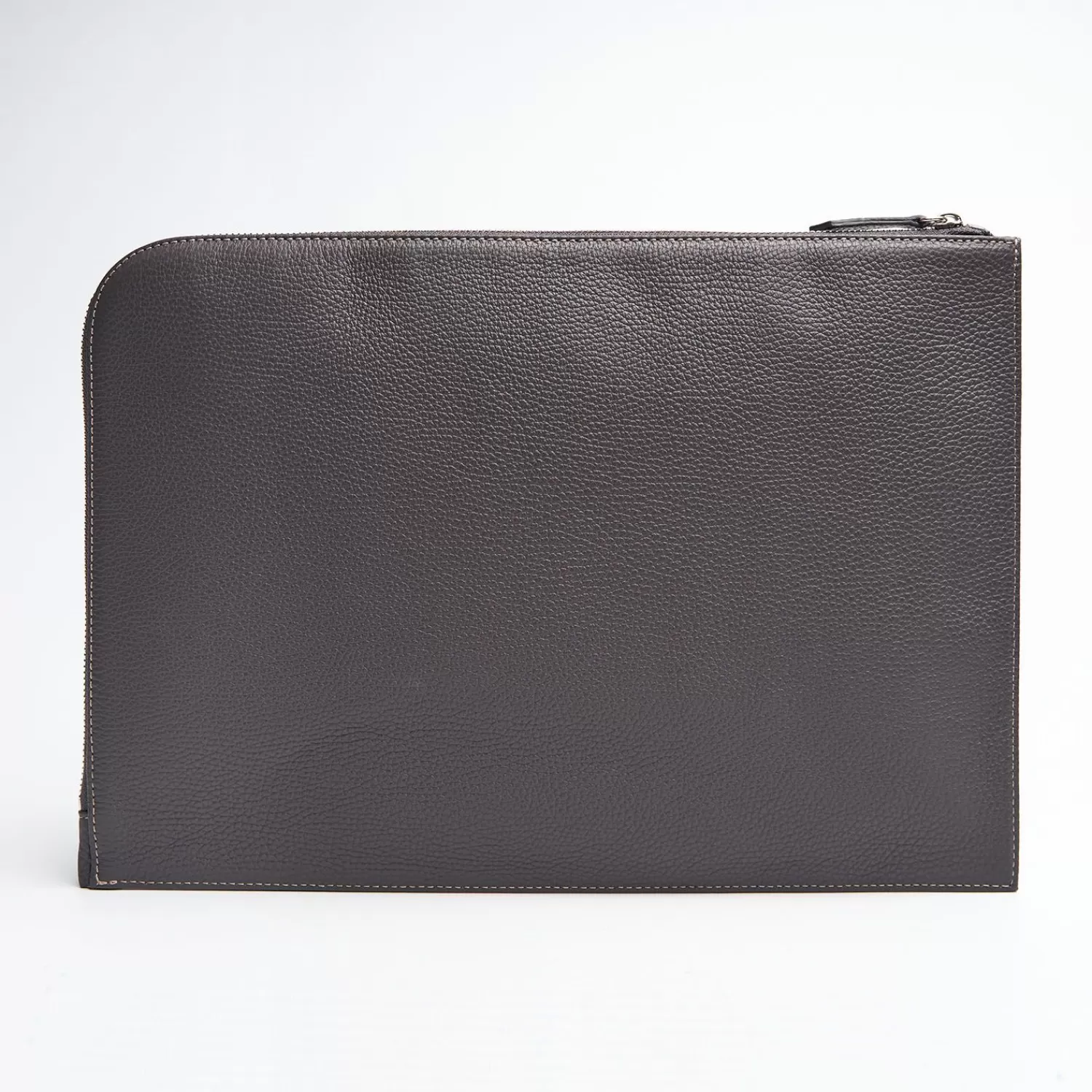 Dark Grey Leather Portfolio With Strap>E.Marinella Sale