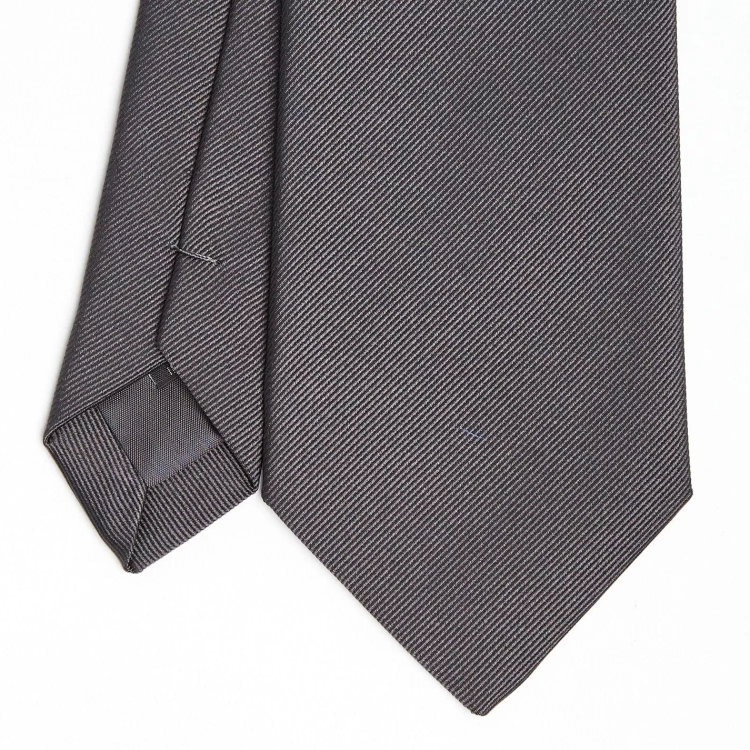 Dark Grey Sartorial Jacquard Silk Tie - Solid Colours>E.Marinella Cheap