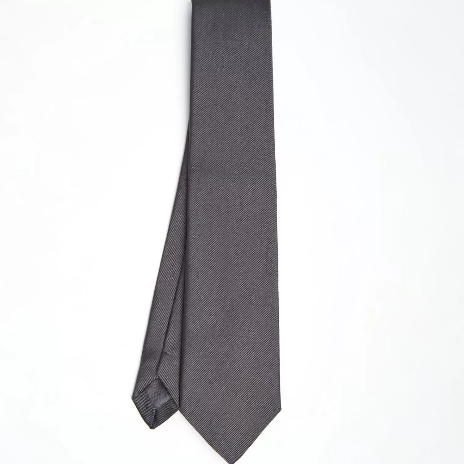 Dark Grey Sartorial Jacquard Silk Tie - Solid Colours>E.Marinella Cheap