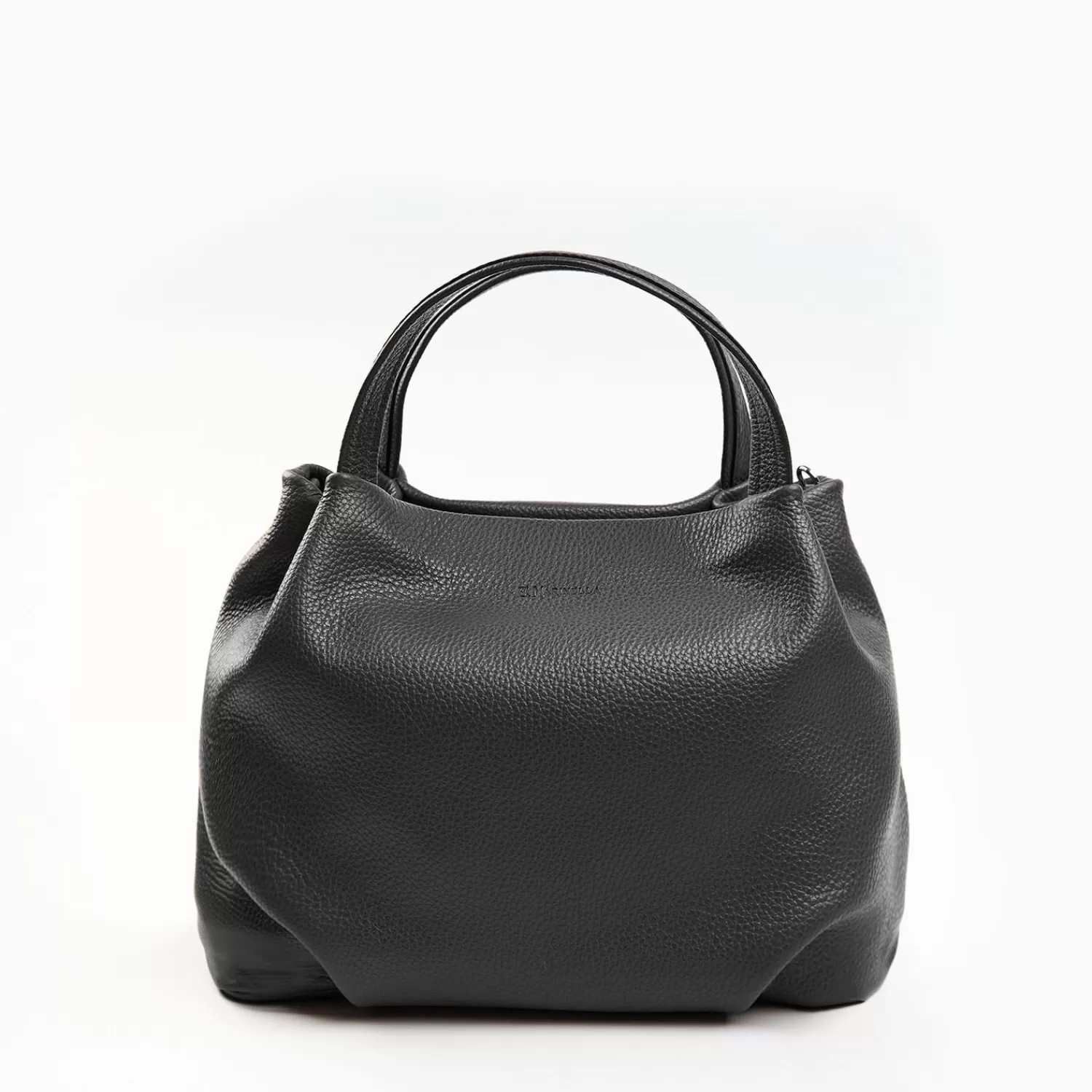 Dark Grey Textured Leather Soft Bag>E.Marinella Sale