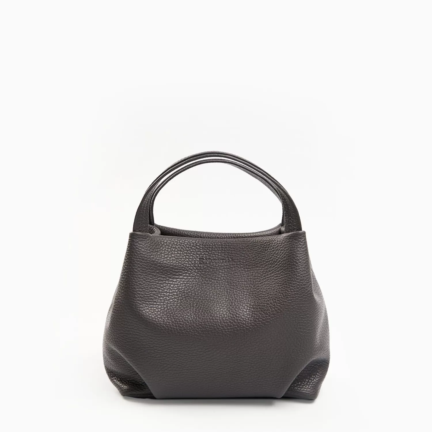 Dark Grey Textured Leather Soft Mini Bag>E.Marinella Cheap