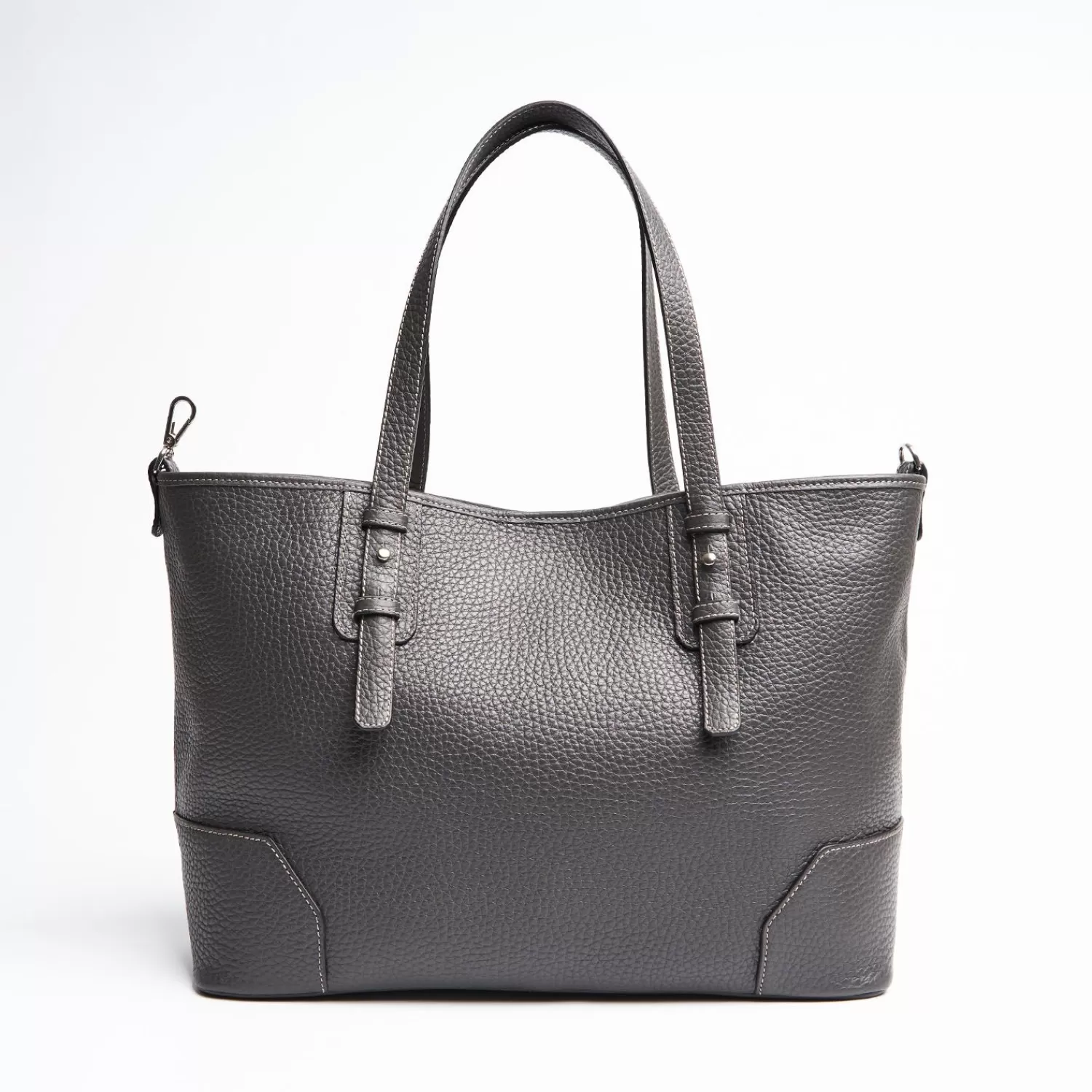 Dark Grey Textured Leather Tote Bag>E.Marinella Cheap