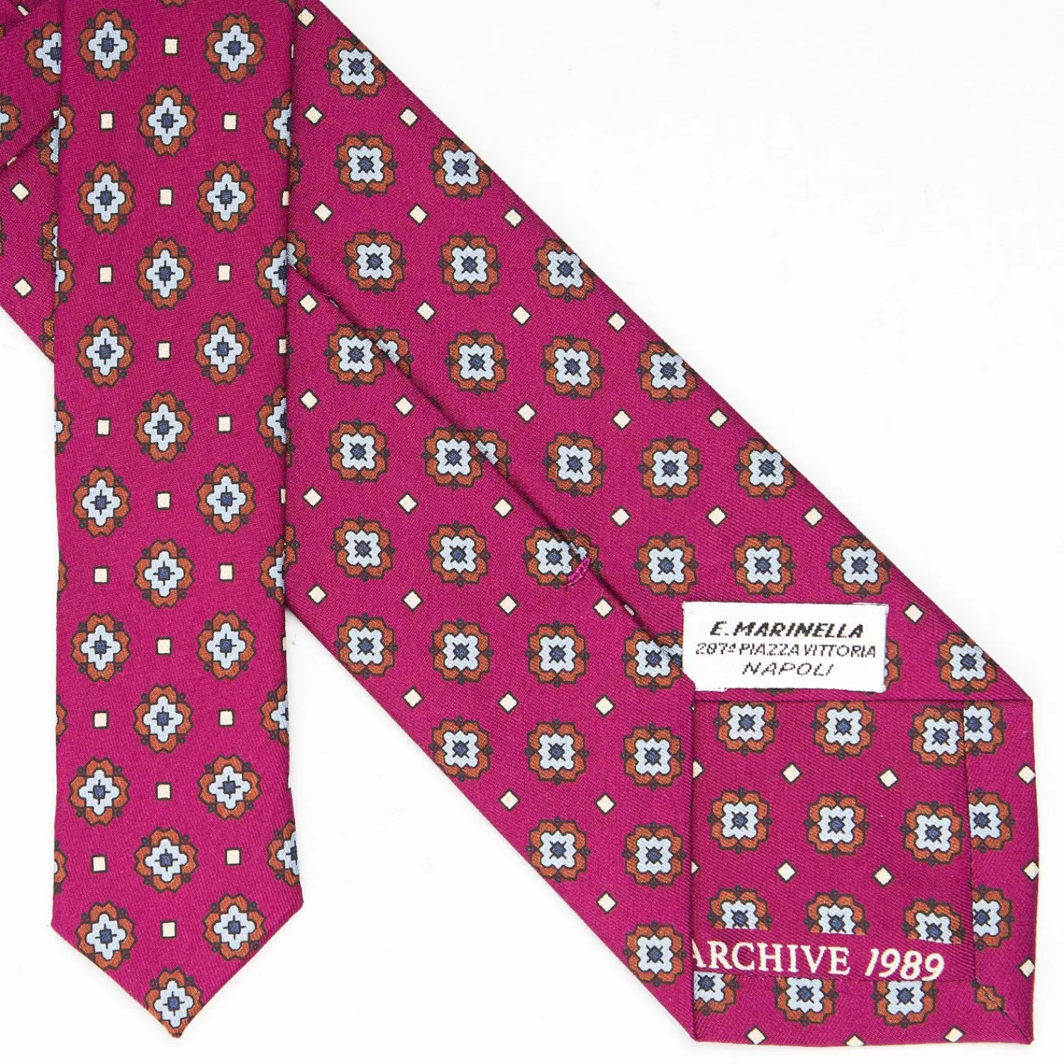 Fuchsia Archivio Collection Silk Tie 1989-06>E.Marinella Store