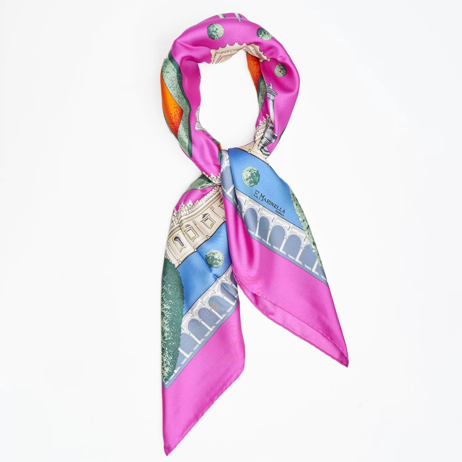 Fuchsia Silk Scarf 90 - Charterhouse Of St. Martin>E.Marinella Discount