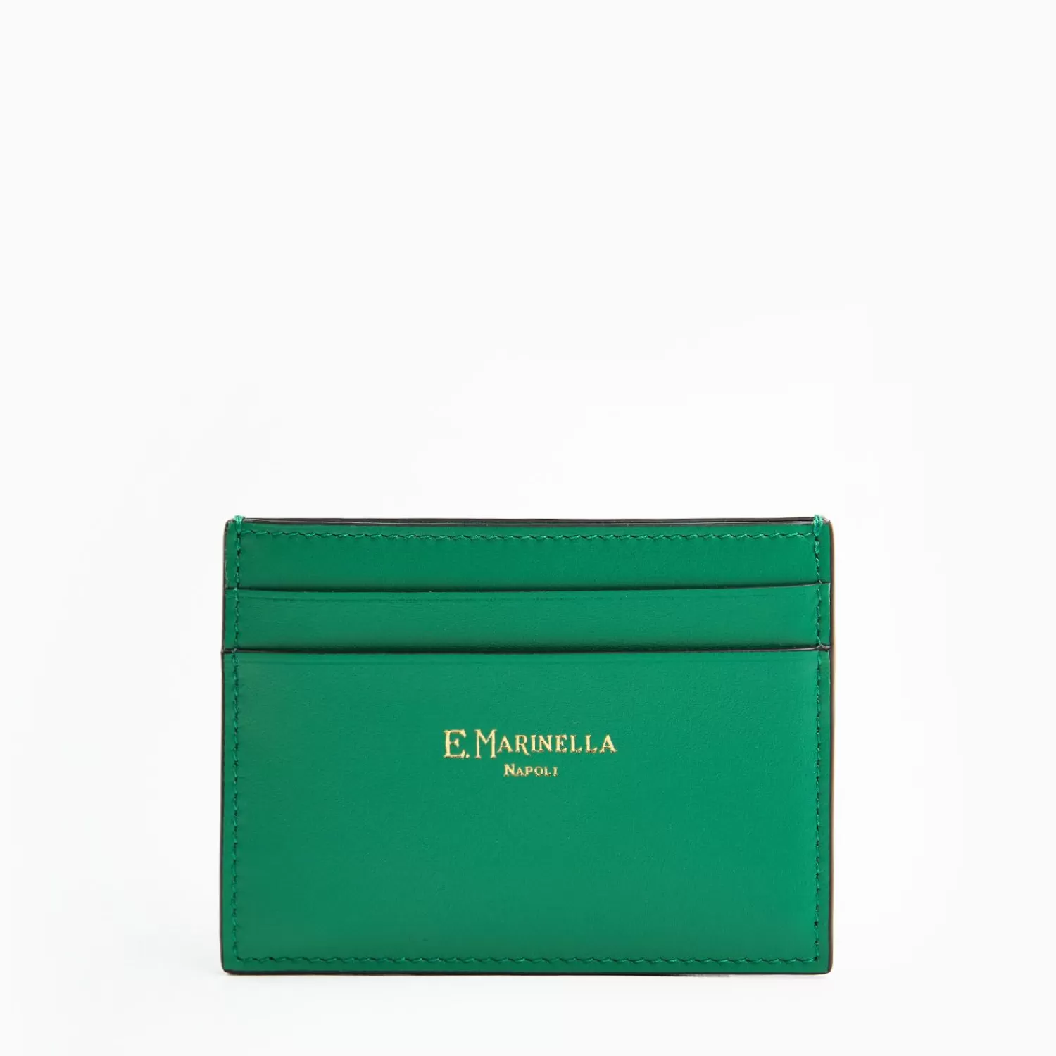 Green Small Credit Card Holder In Soft Leather>E.Marinella Flash Sale