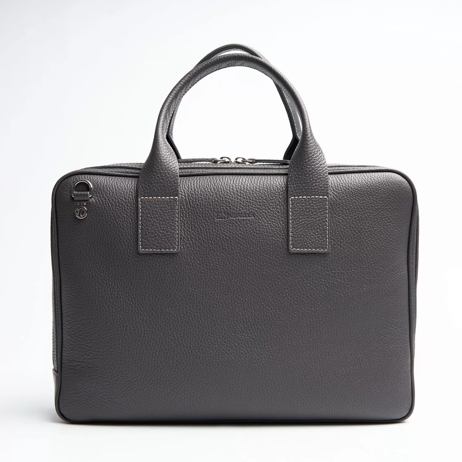 Grey Leather Briefcase>E.Marinella Best Sale