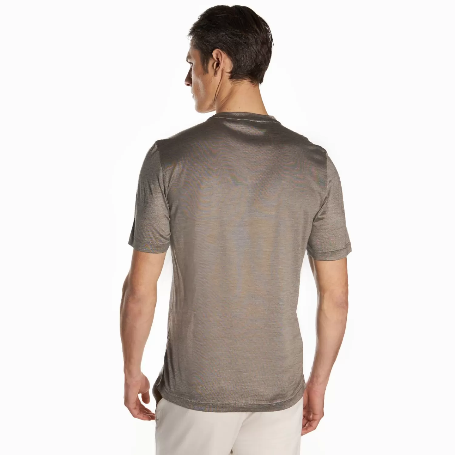 Grey Silk T-Shirt>E.Marinella Store