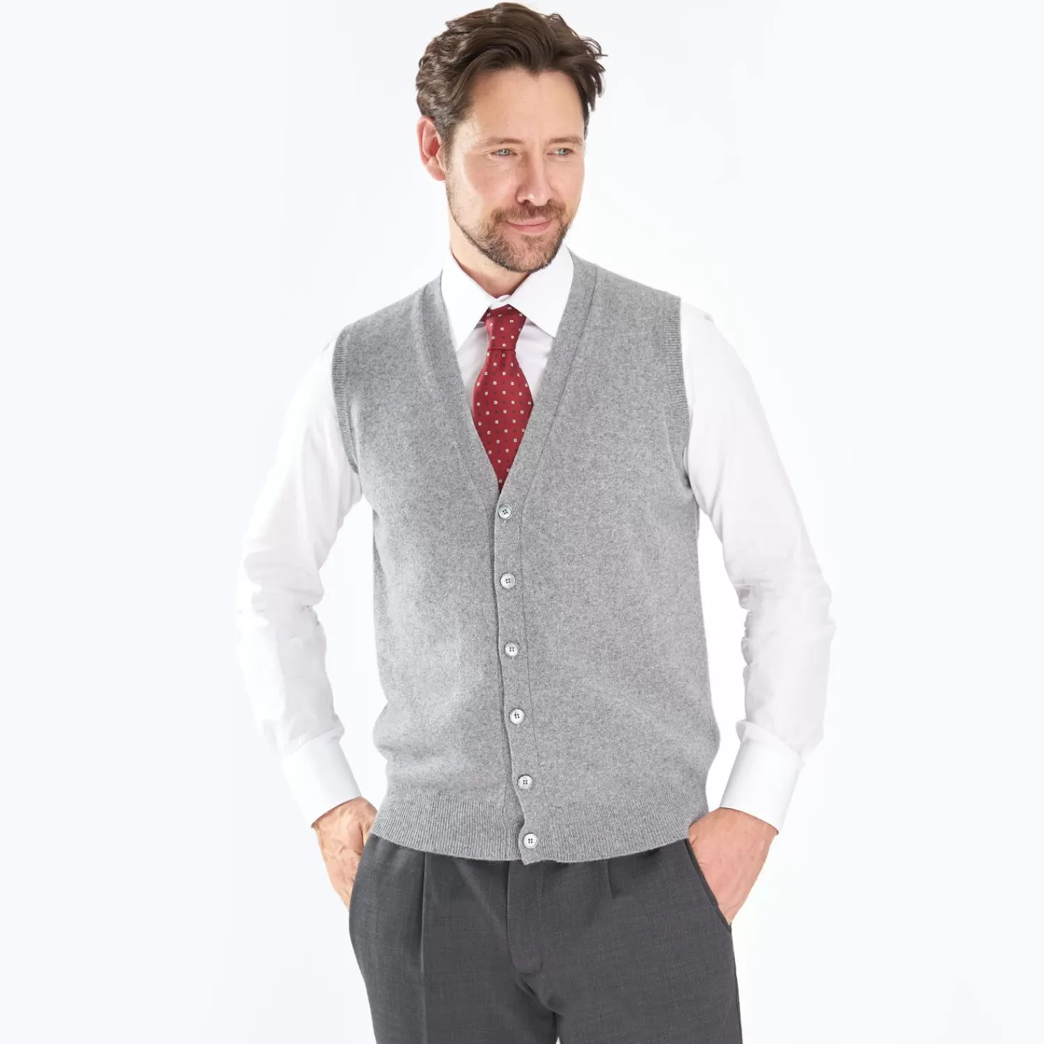 Grey Wool And Cashmere Gilet>E.Marinella Cheap