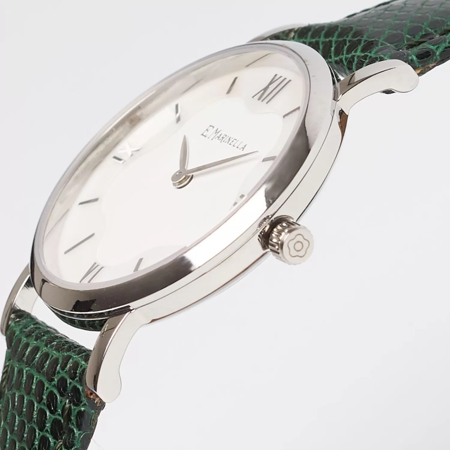 Ladies' Dark Green Leather Watch>E.Marinella Discount