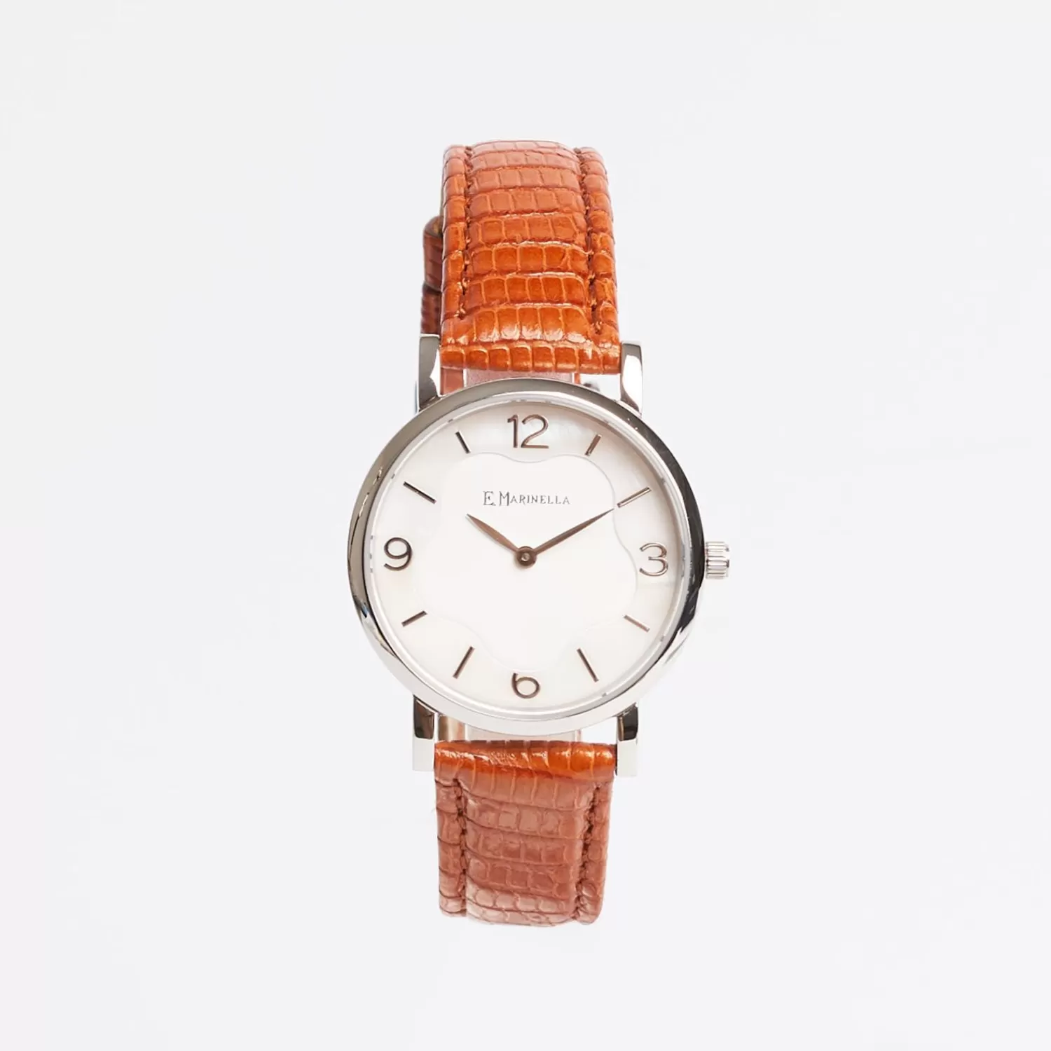 Ladies' Orange Leather Watch>E.Marinella New