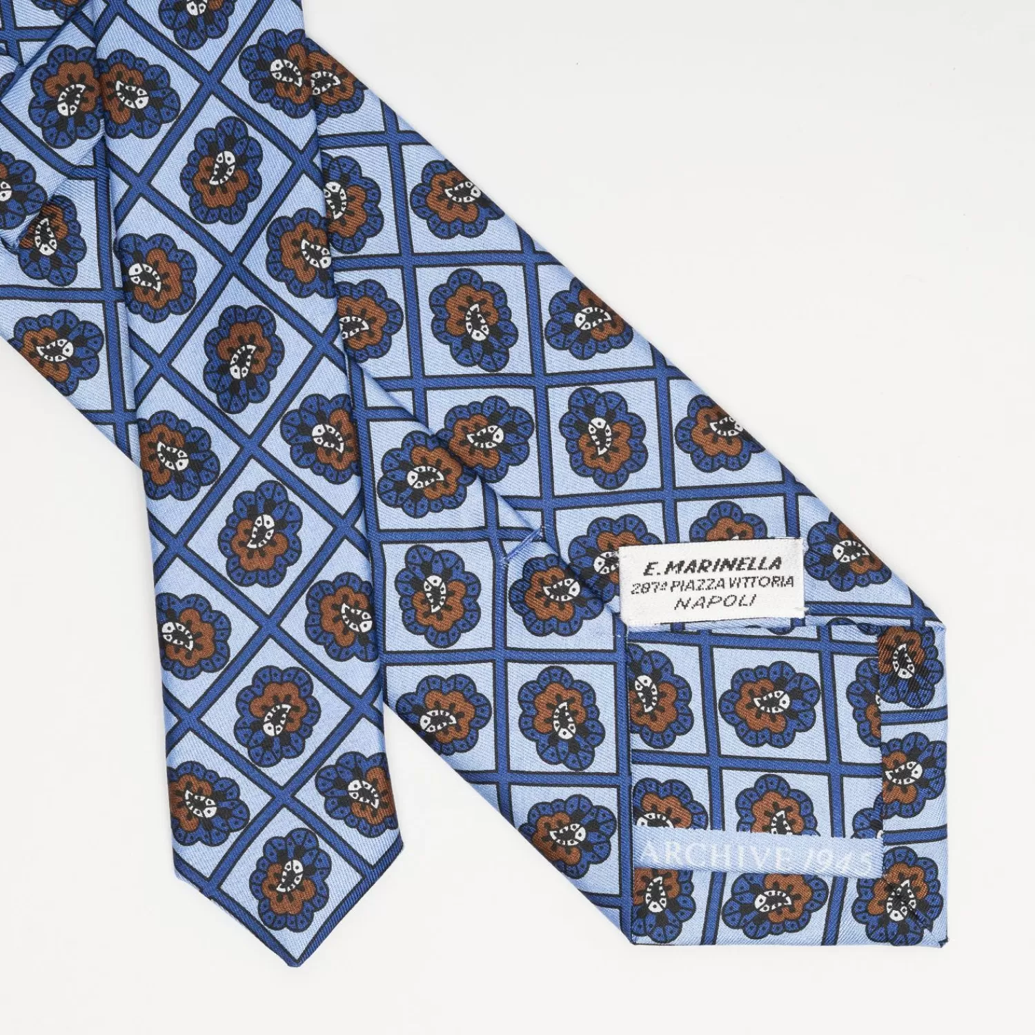 Light Blue Archivio Collection Silk Tie 1945_03>E.Marinella Discount