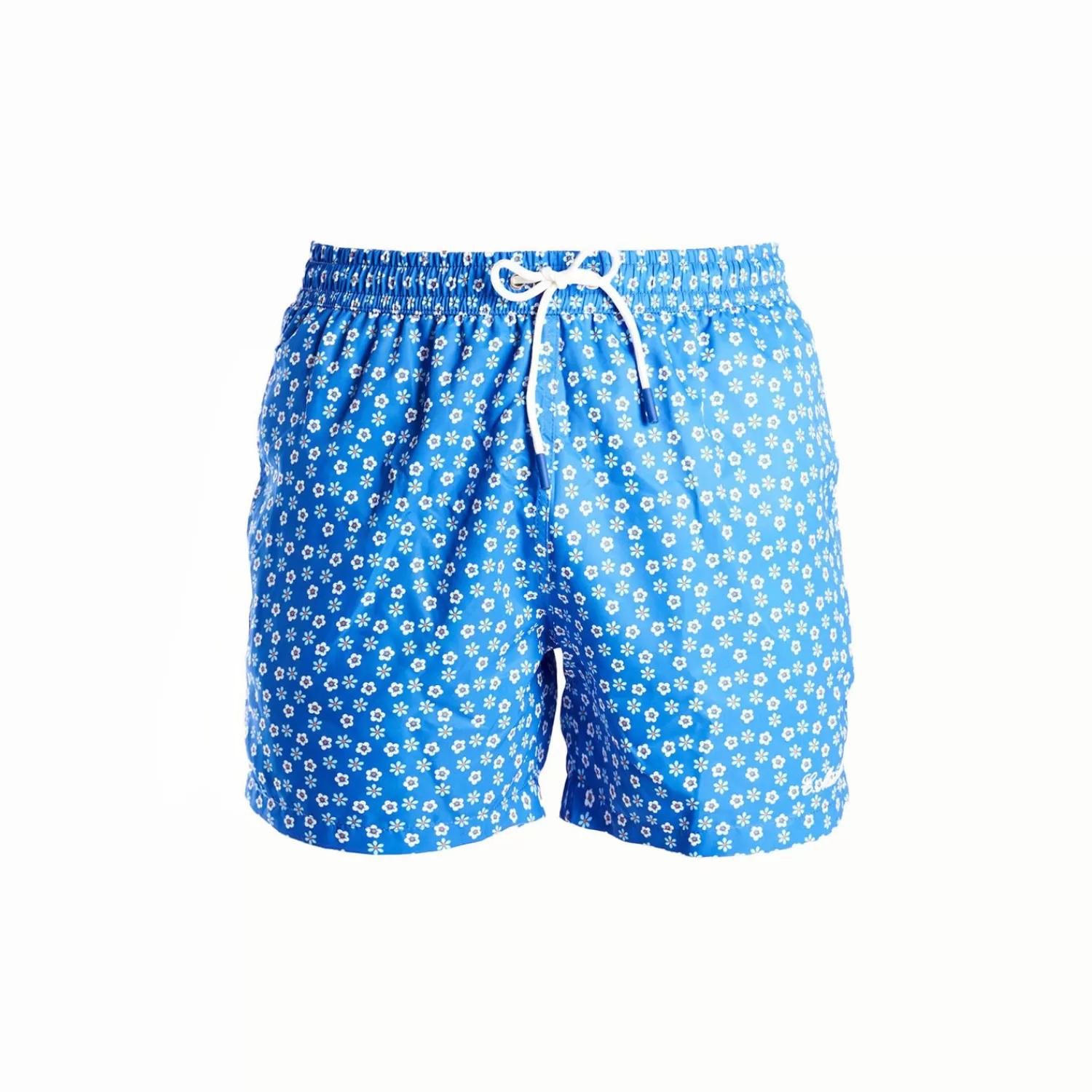 Light Blue Baby Swim Shorts - Large Flower Pattern>E.Marinella Shop