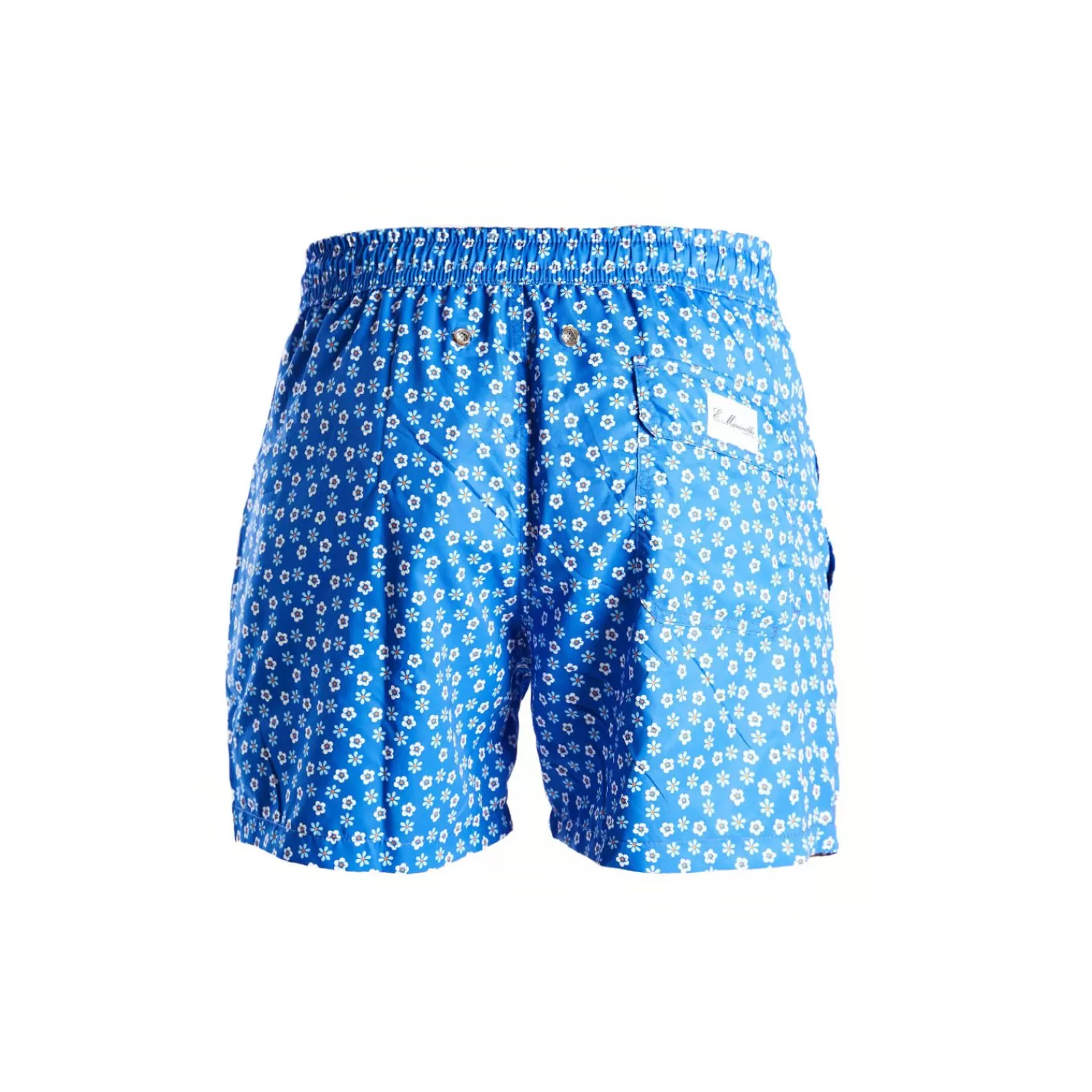 Light Blue Baby Swim Shorts - Large Flower Pattern>E.Marinella Shop