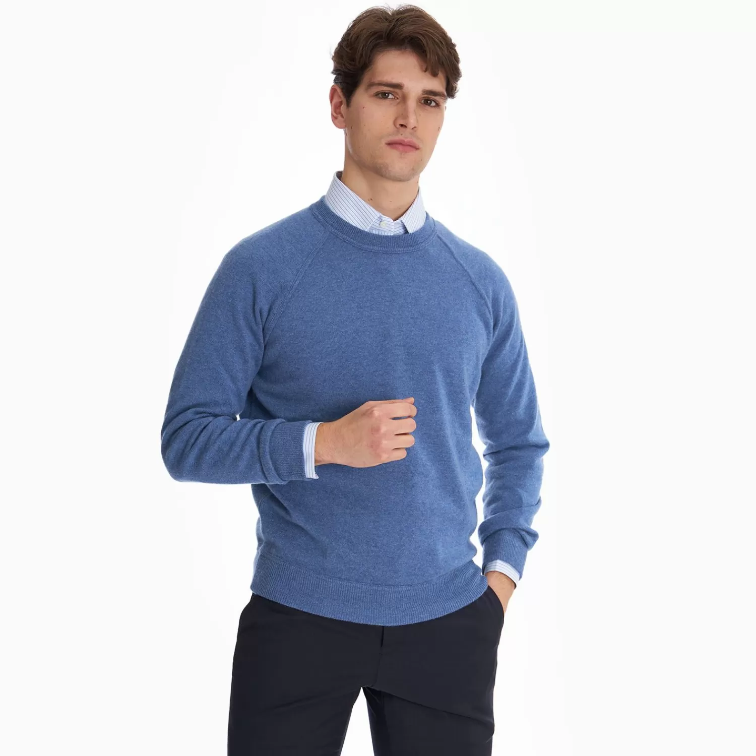 Light Blue Cashmere Sweatshirt>E.Marinella Best Sale