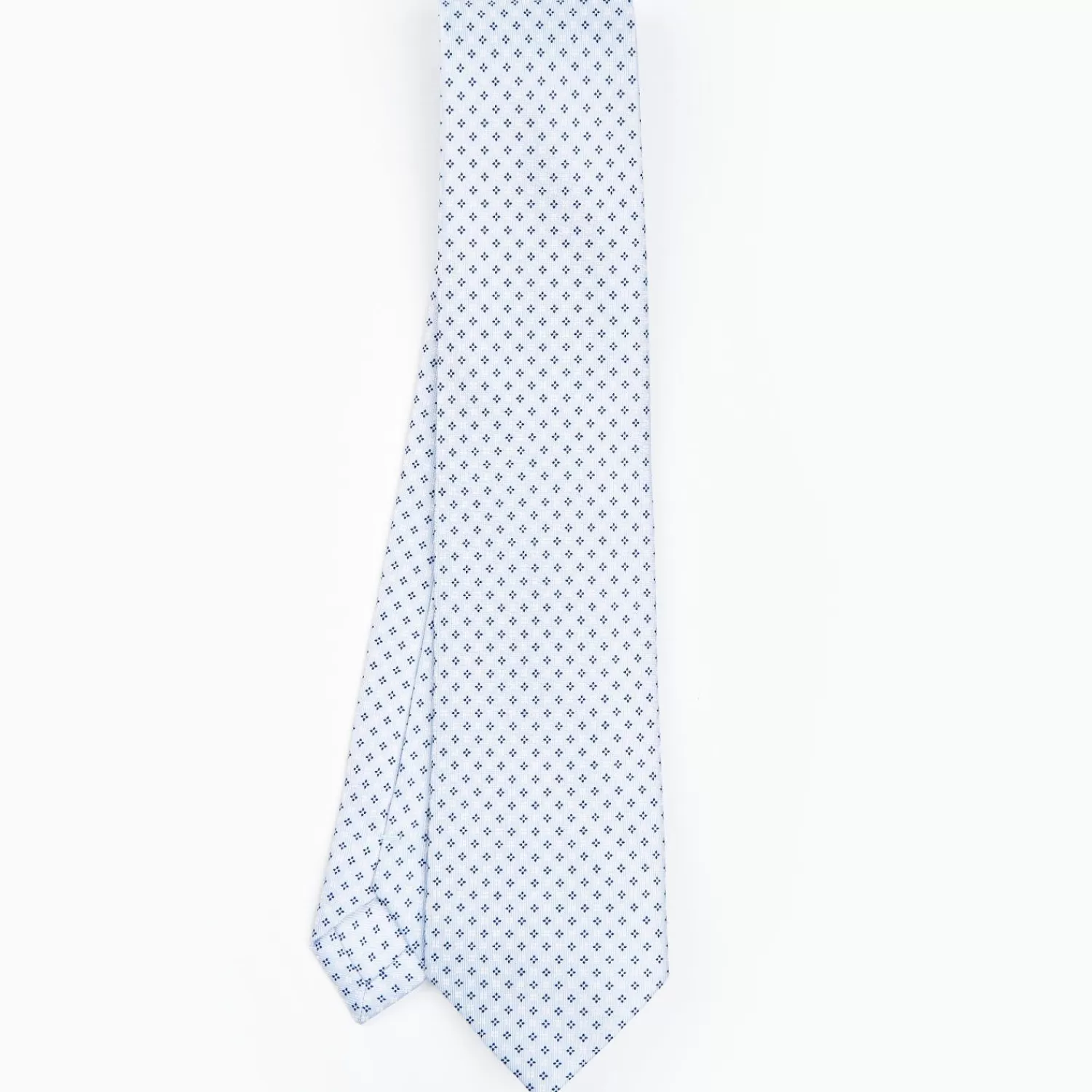 Light Blue Sartorial Classic Silk Tie - Small Flower Designs>E.Marinella Best