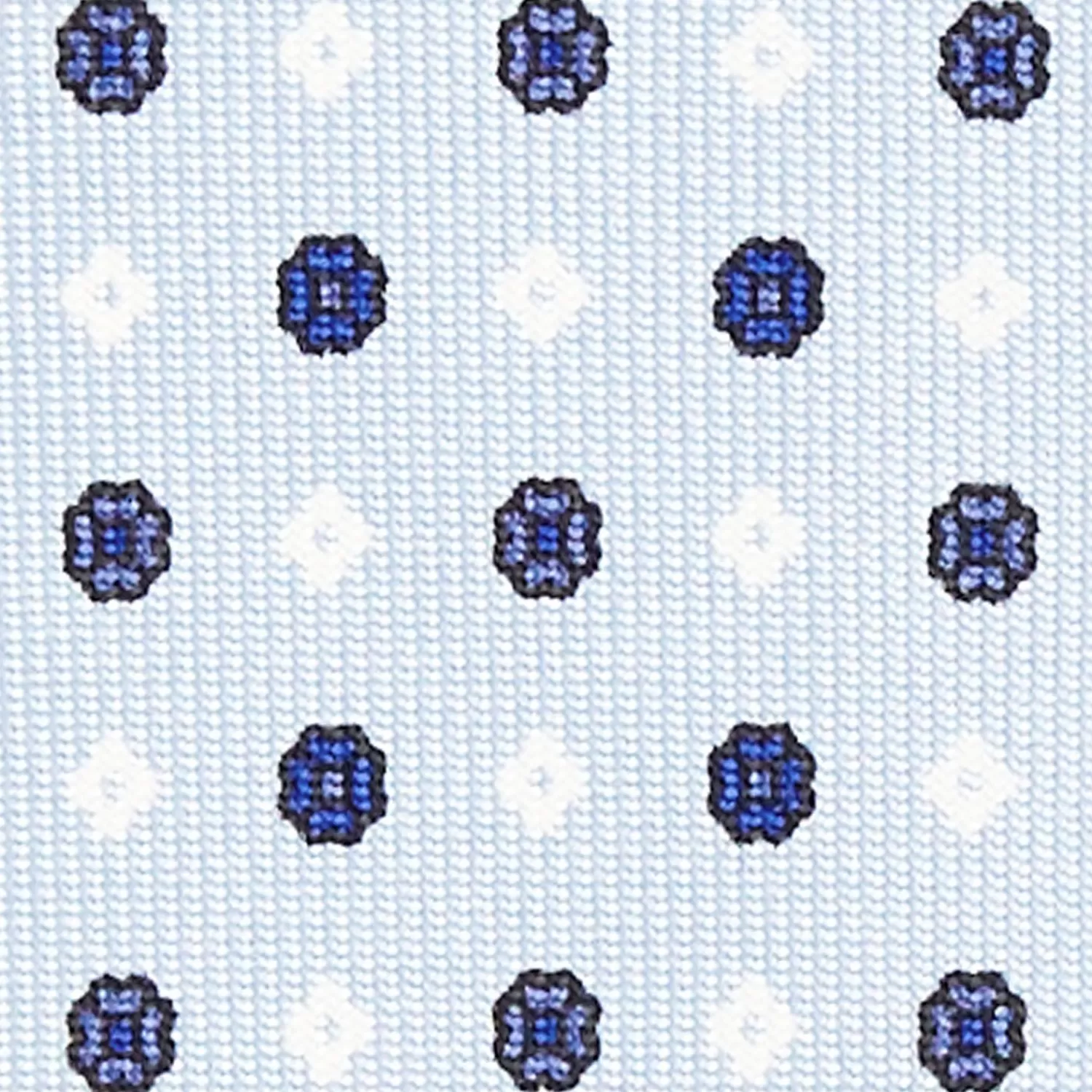 Light Blue Sartorial Classic Silk Tie - Small Flower Pattern>E.Marinella Sale