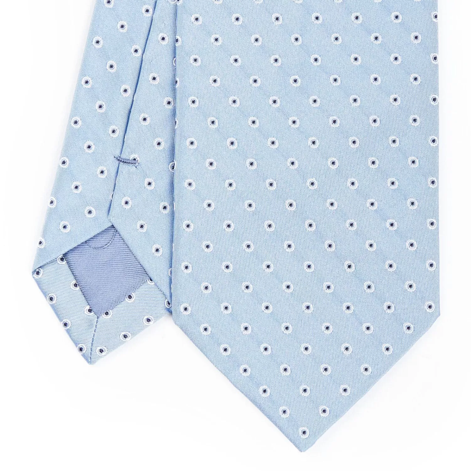 Light Blue Sartorial Jacquard Silk Tie - Small Geometric Pattern>E.Marinella Cheap