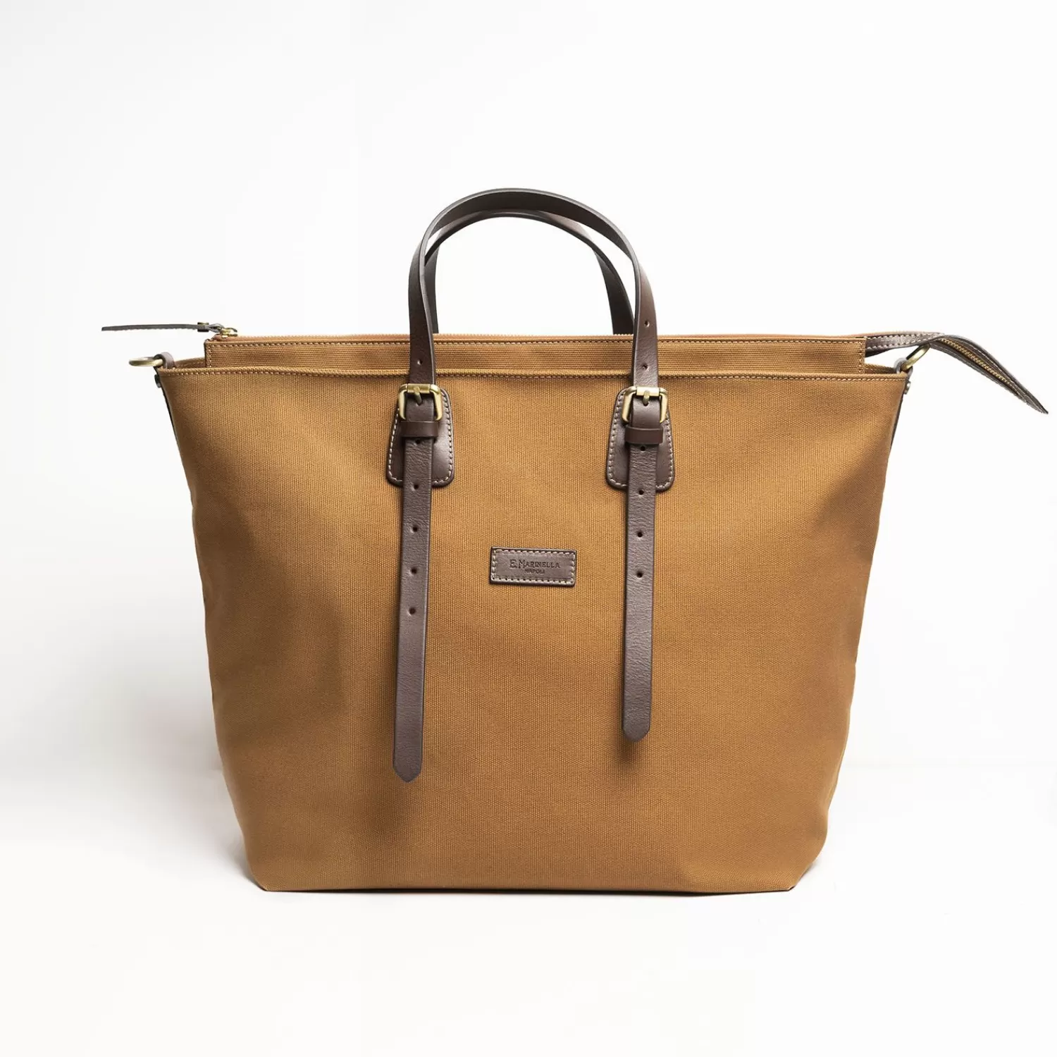 Light Brown Weekend Bag With Leather Trim>E.Marinella Hot