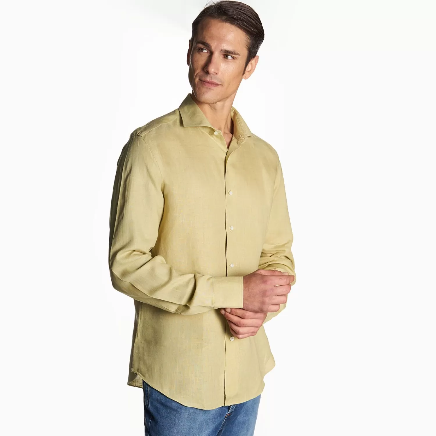 Light Green Linen Shirt>E.Marinella Hot