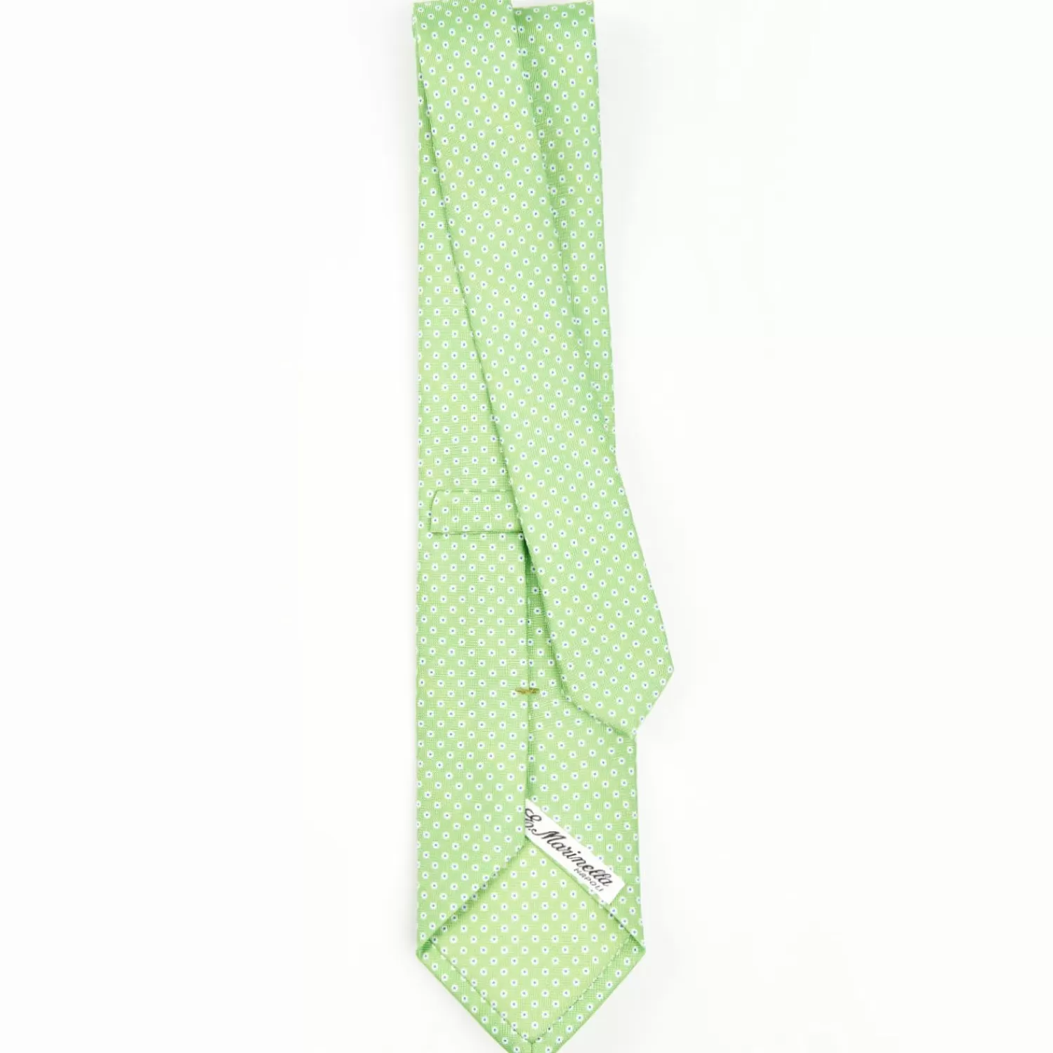 Light Green Sartorial Classic Silk Tie - Small Flower Pattern>E.Marinella Store