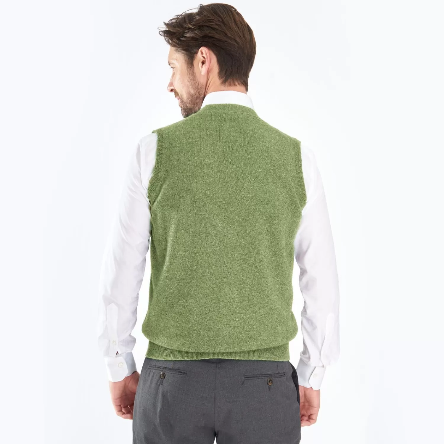 Light Green Wool And Cashmere Gilet>E.Marinella Best Sale