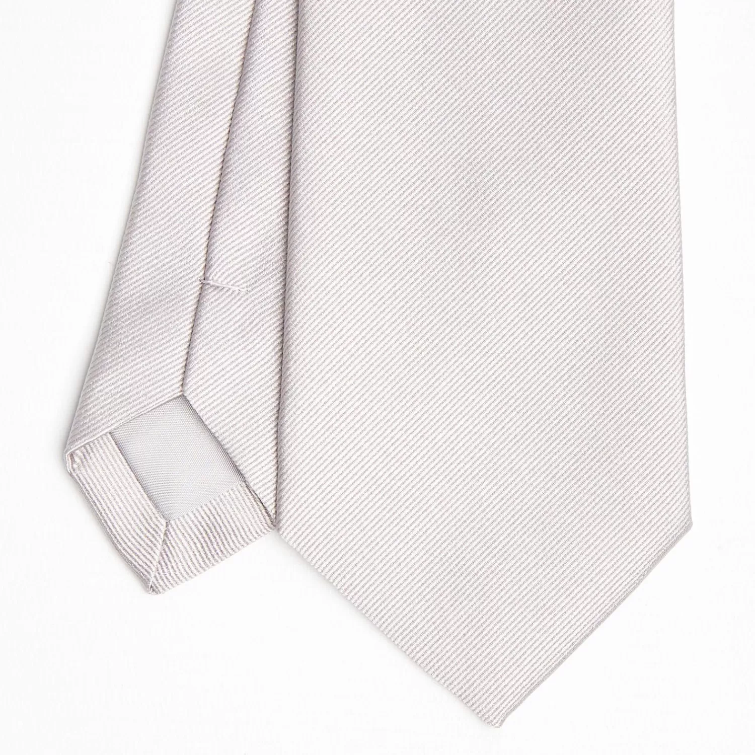 Light Grey Sartorial Jacquard Silk Tie - Solid Colours>E.Marinella Cheap