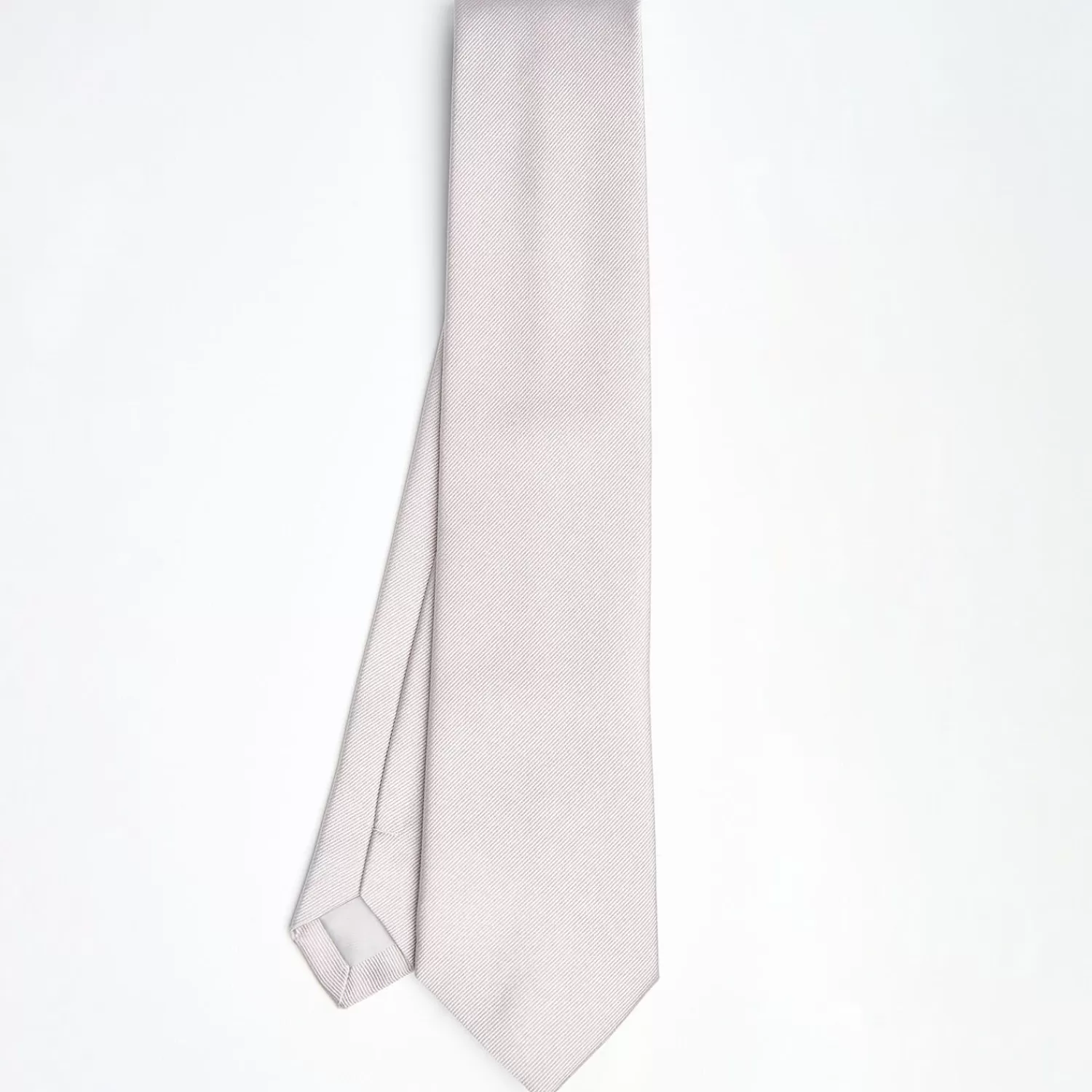 Light Grey Sartorial Jacquard Silk Tie - Solid Colours>E.Marinella Cheap