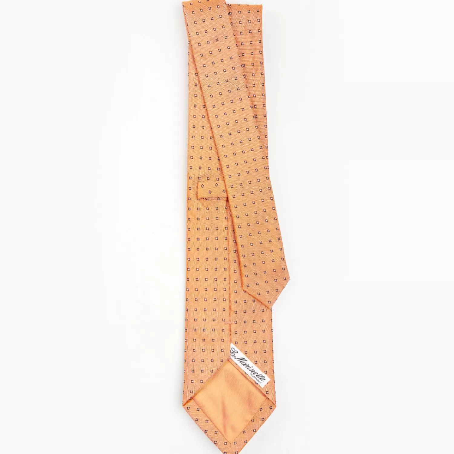 Orange Sartorial Jacquard Silk Tie - Small Flower Designs>E.Marinella Cheap
