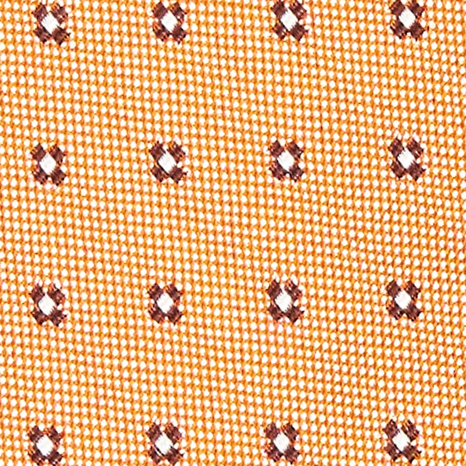 Orange Sartorial Jacquard Silk Tie - Small Flower Designs>E.Marinella Cheap