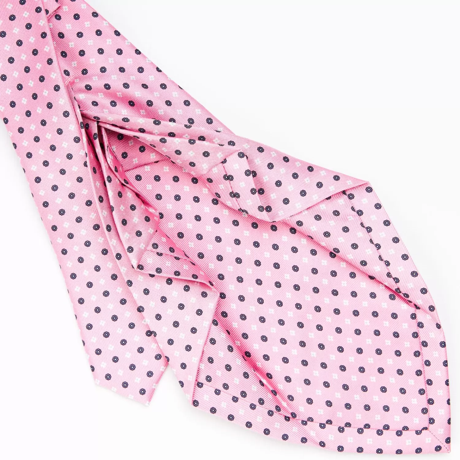 Pink 7 Fold Sartorial Silk Tie - Small Flower Pattern>E.Marinella Cheap