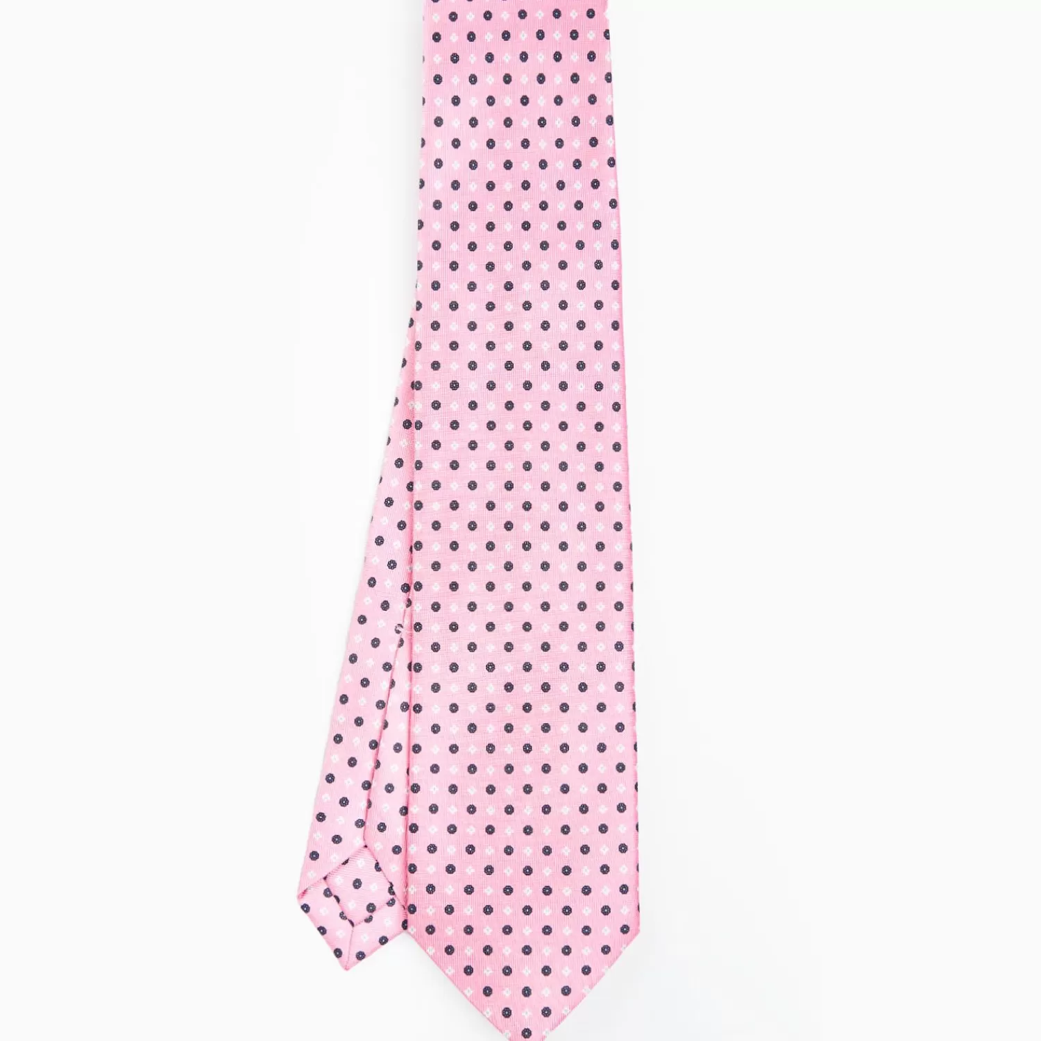 Pink 7 Fold Sartorial Silk Tie - Small Flower Pattern>E.Marinella Cheap