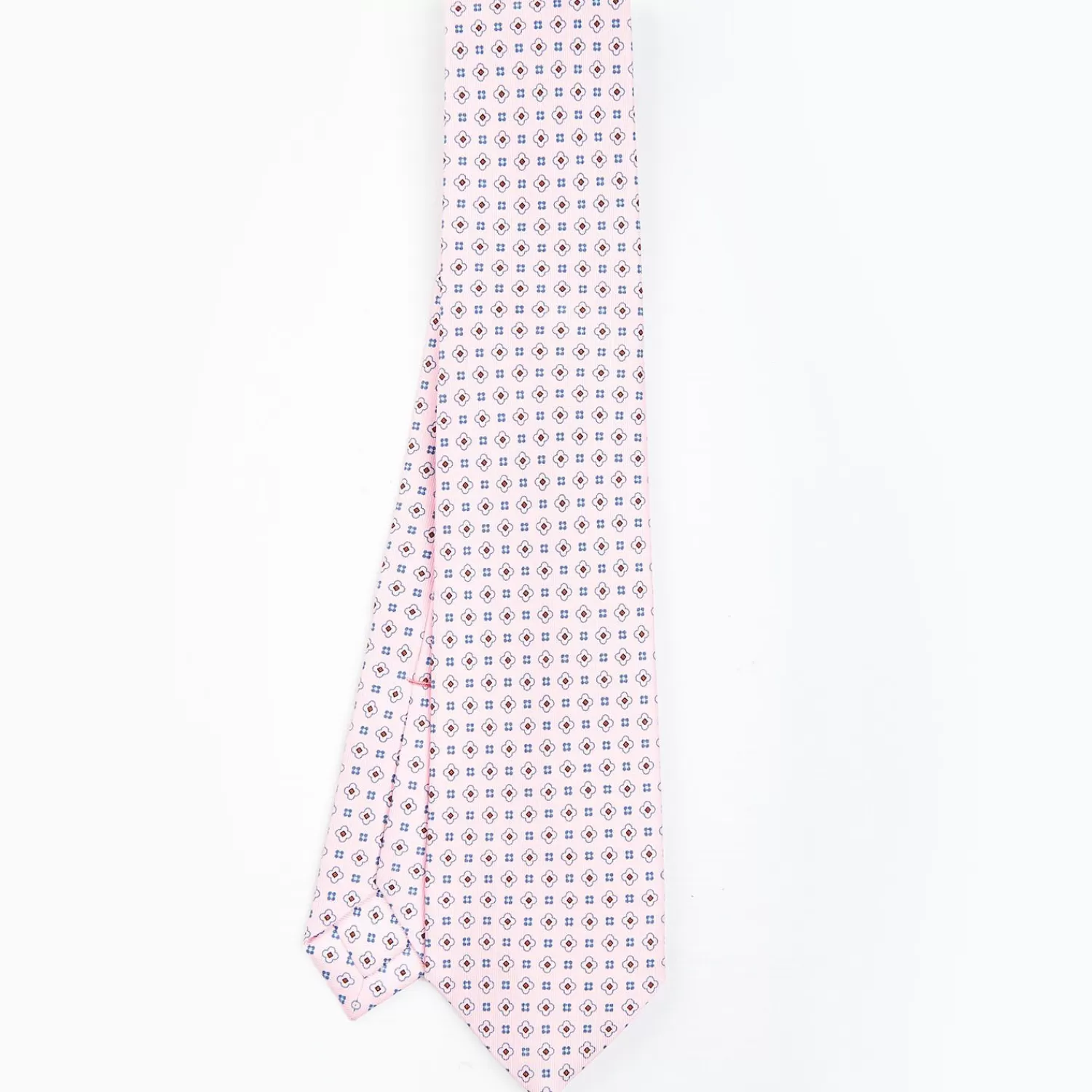 Pink 7 Fold Sartorial Silk Tie - Small Flower Pattern>E.Marinella Cheap