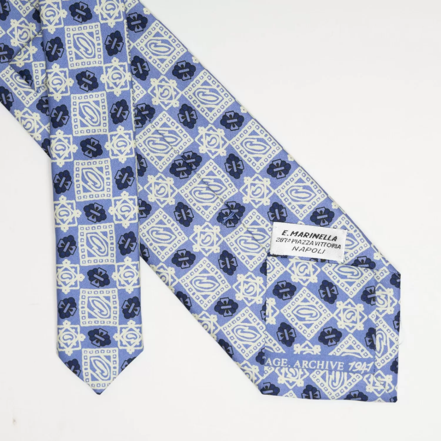 Powder Blue Archivio Collection Silk Tie 1941_1_03>E.Marinella Clearance