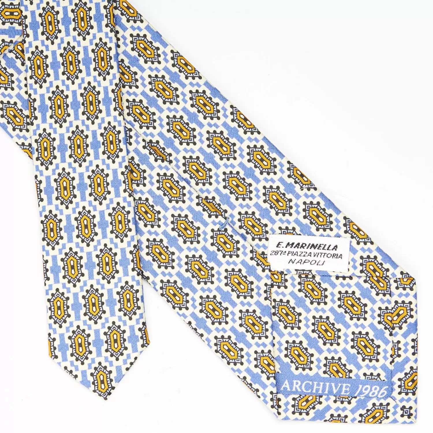 Powder Blue Archivio Collection Silk Tie 1986-06>E.Marinella Online