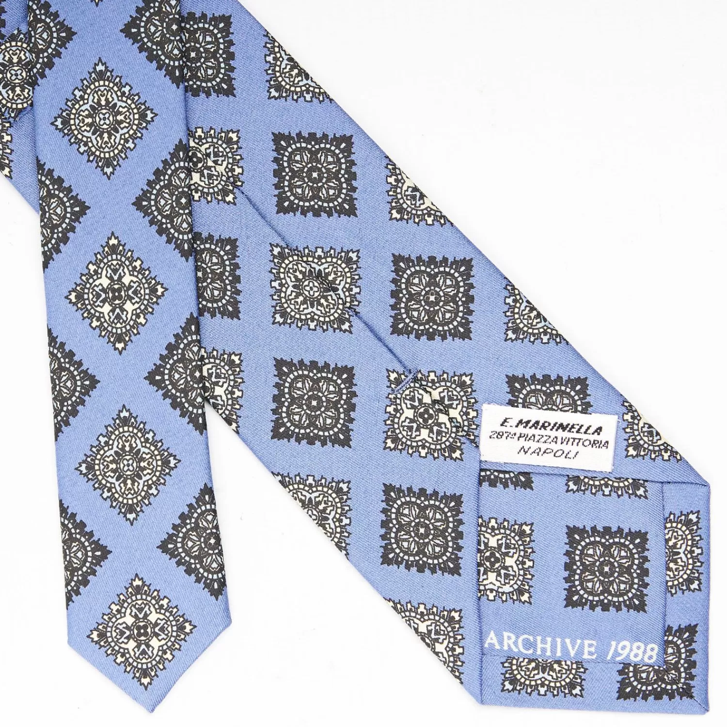 Powder Blue Archivio Collection Silk Tie 1988-03>E.Marinella Store