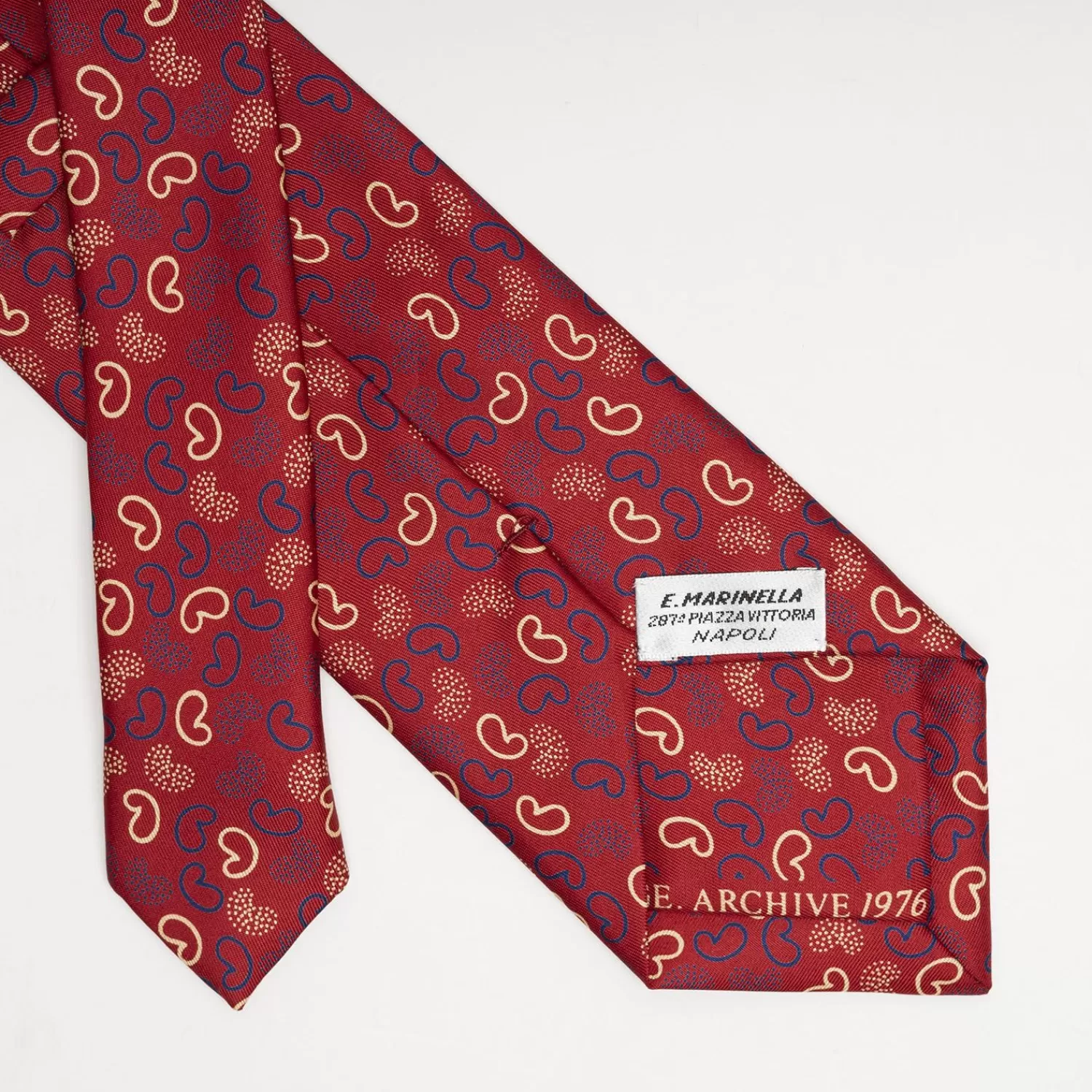 Red Archivio Collection Silk Tie 1976_02>E.Marinella Cheap