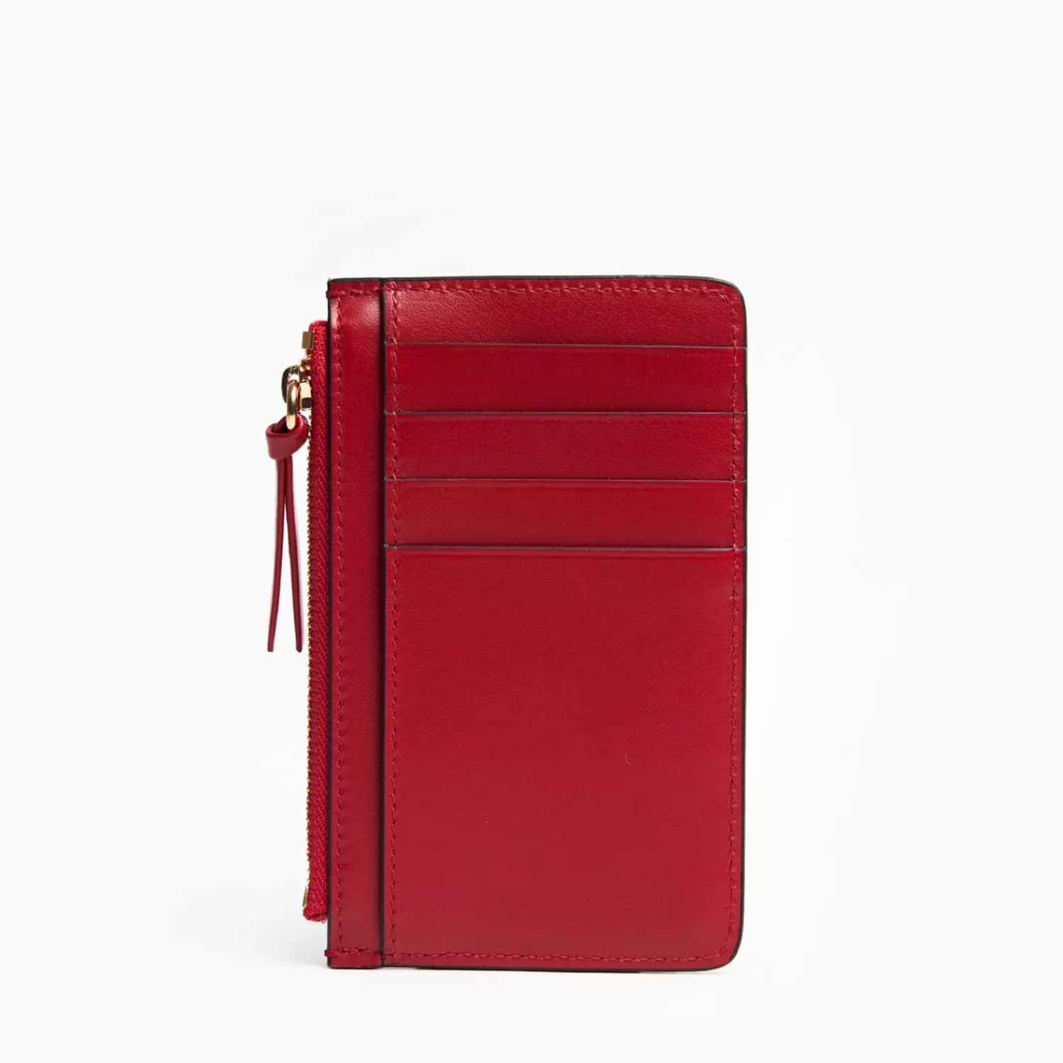 Red Leather Zip Credit Card Holder>E.Marinella Cheap