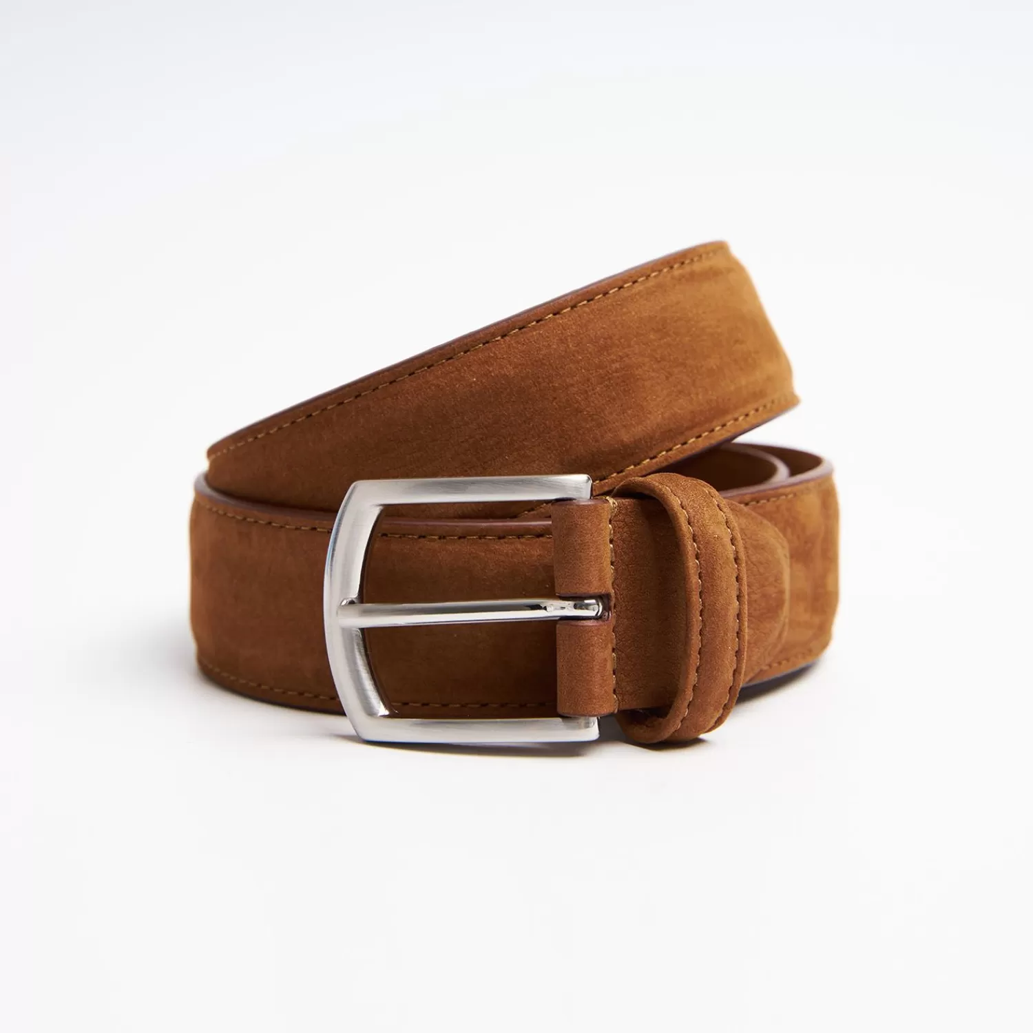 Tan Belt In Nabuk>E.Marinella Shop