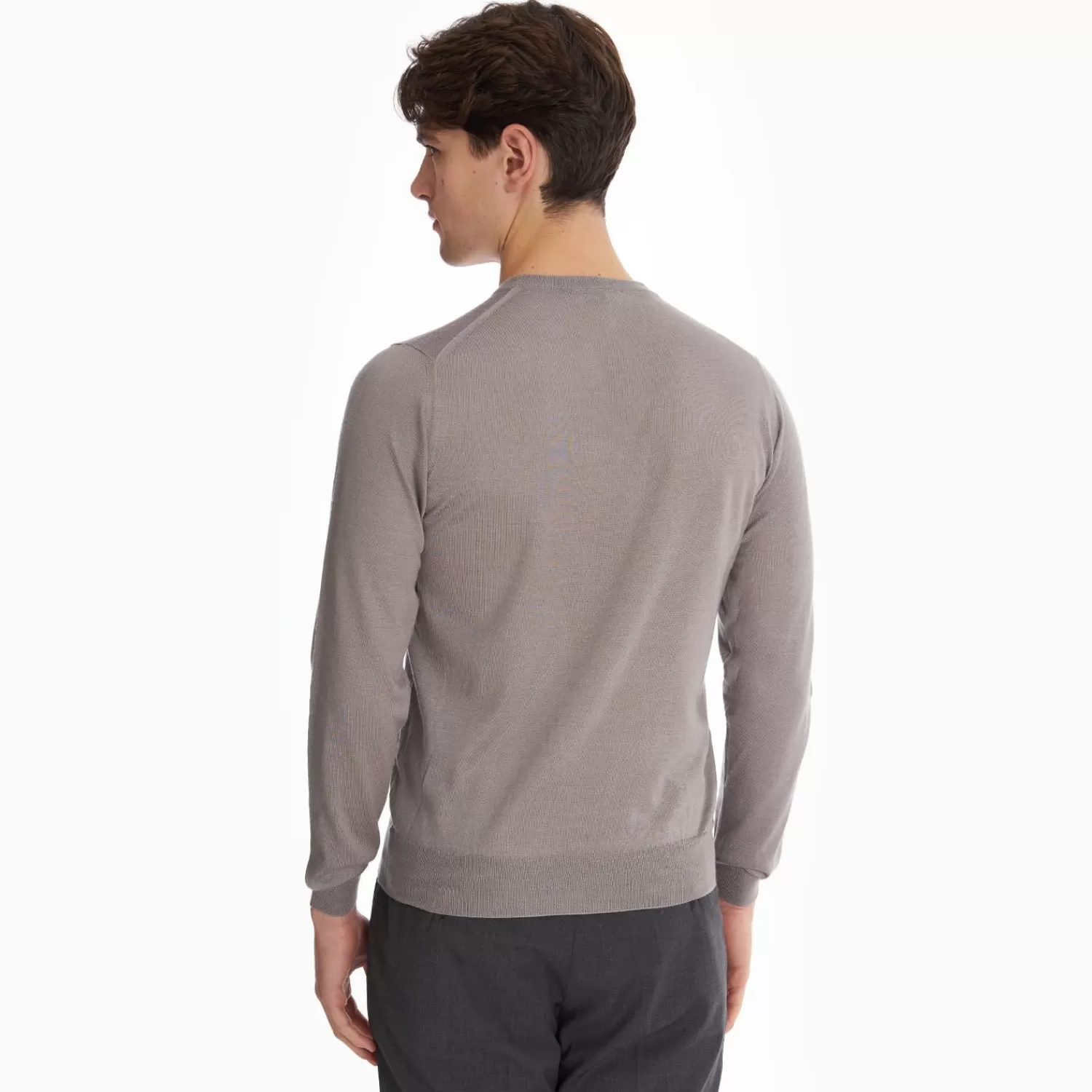 Taupe Coulor Cashmere And Silk Sweater>E.Marinella Best Sale