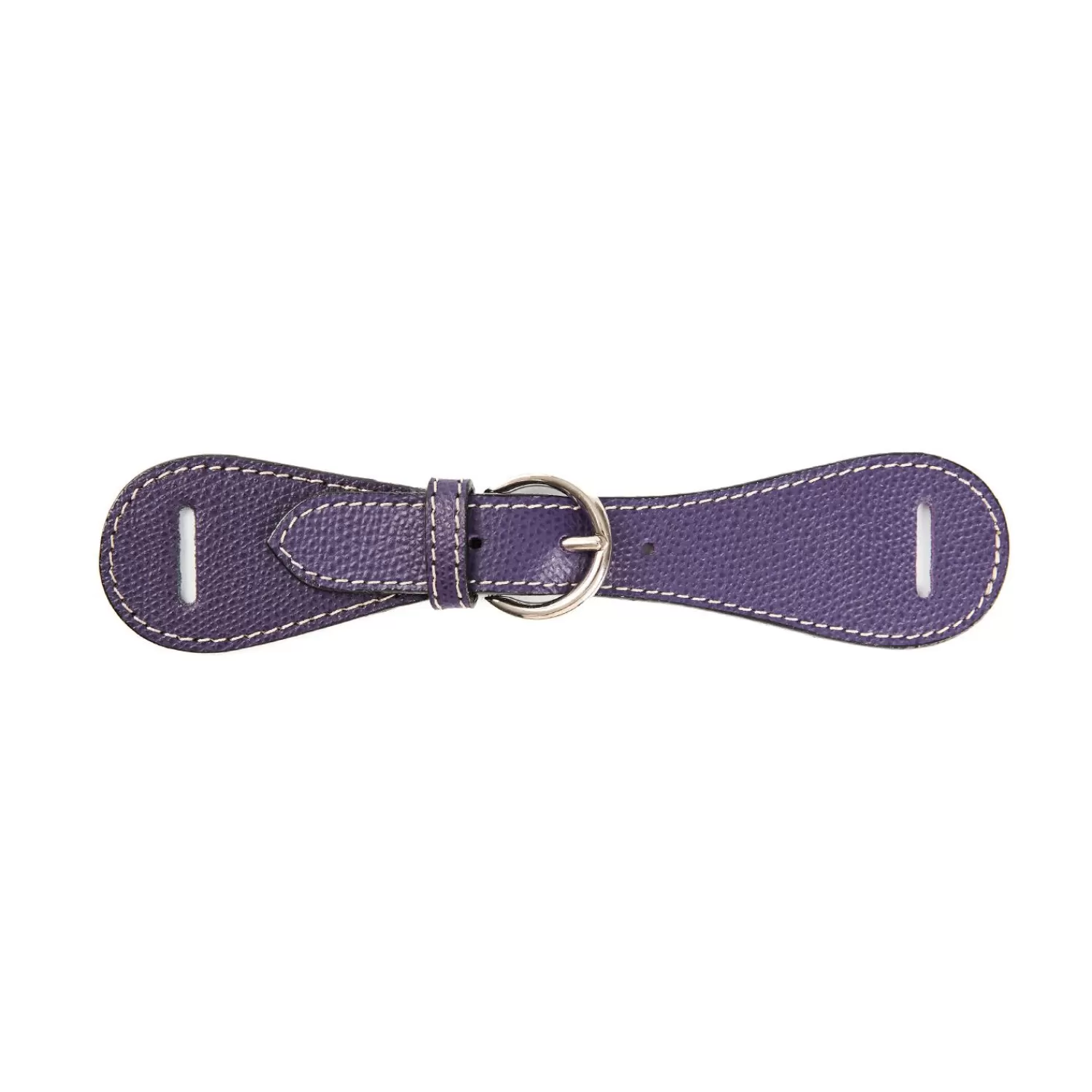 Violet Leather Scarf-Buckle>E.Marinella Best