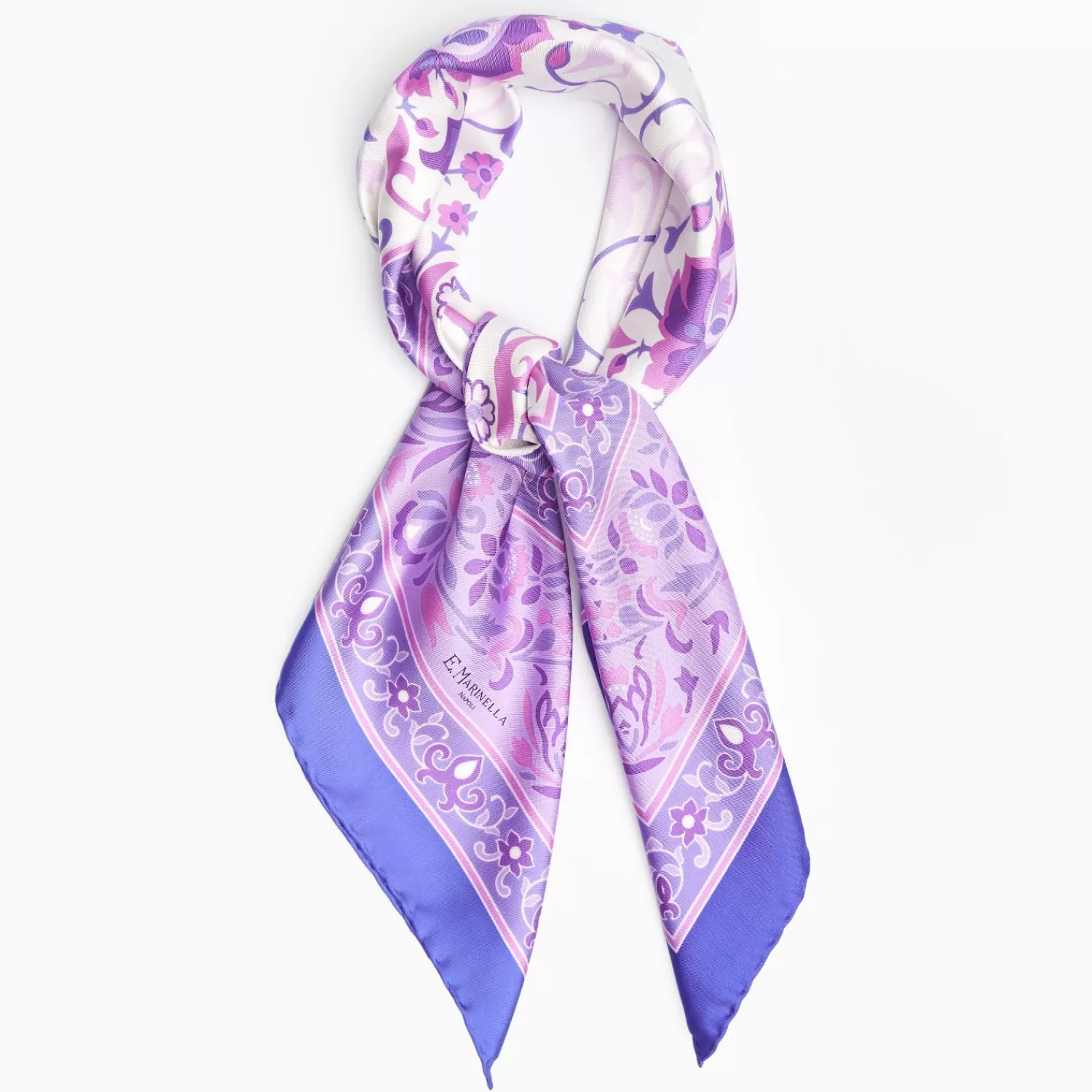 Violet Silk Scarf 90 - Damask Pattern>E.Marinella Cheap