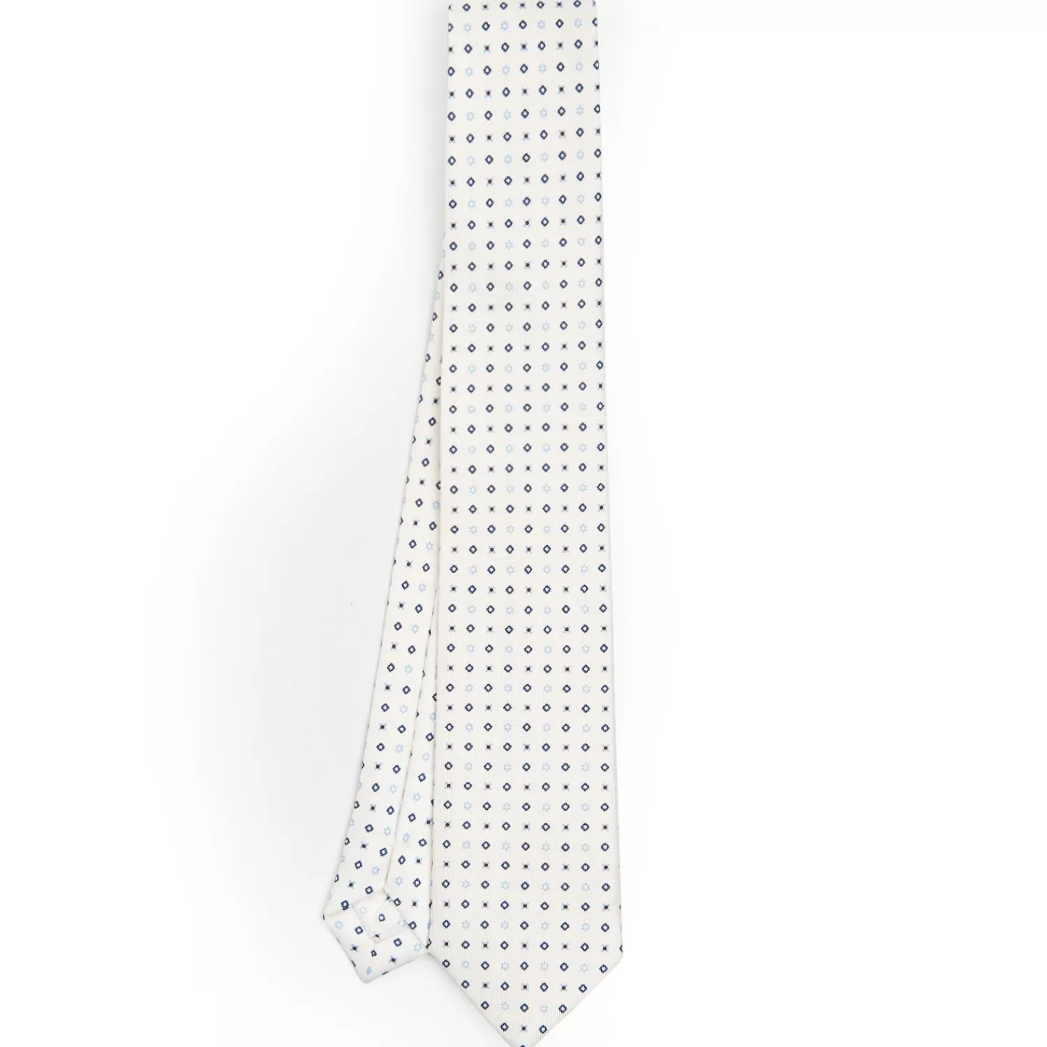 White Sartorial 7 Cm Silk Tie - Small Flower Pattern>E.Marinella Fashion