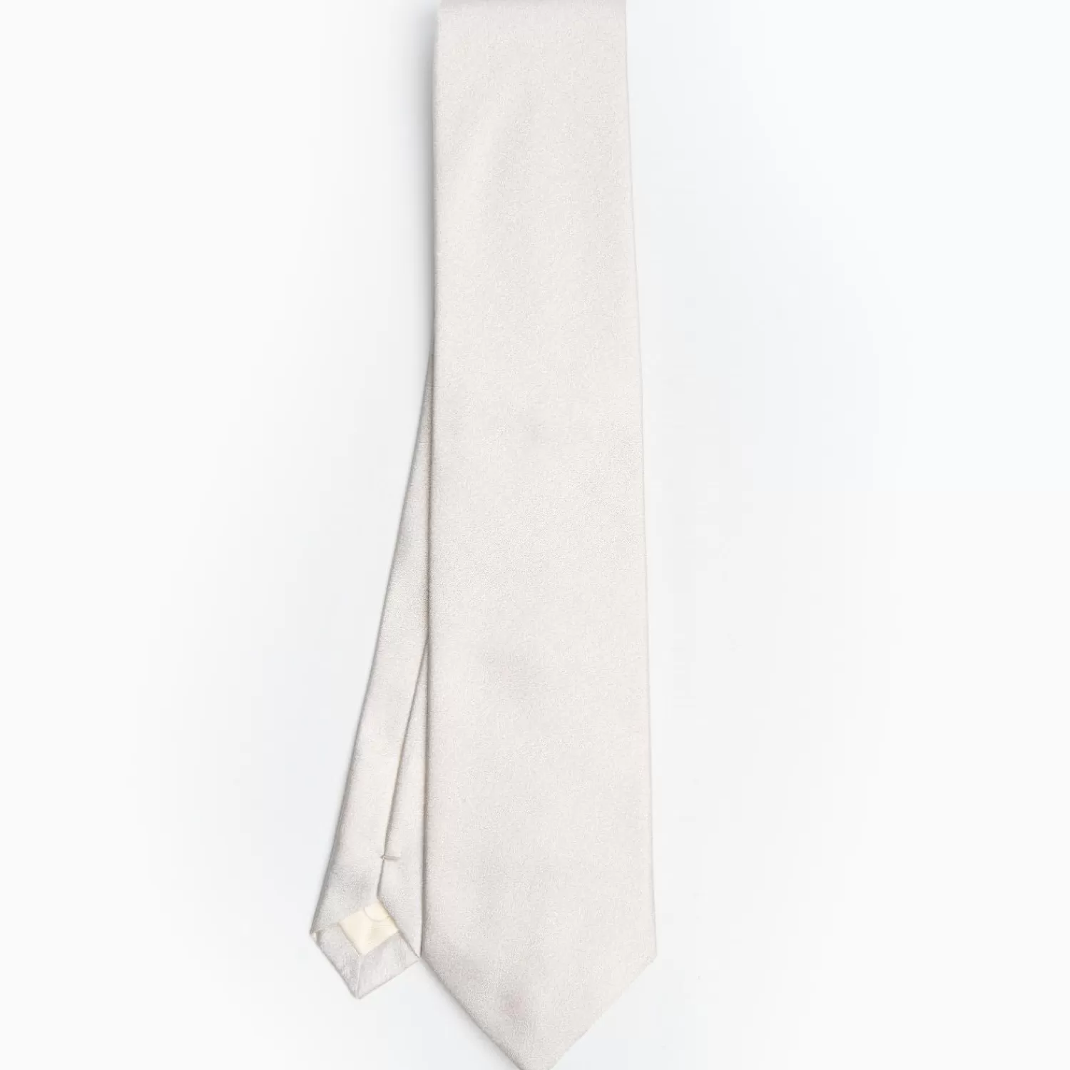 White Sartorial Jacquard Silk Tie - Solid Colours>E.Marinella Cheap