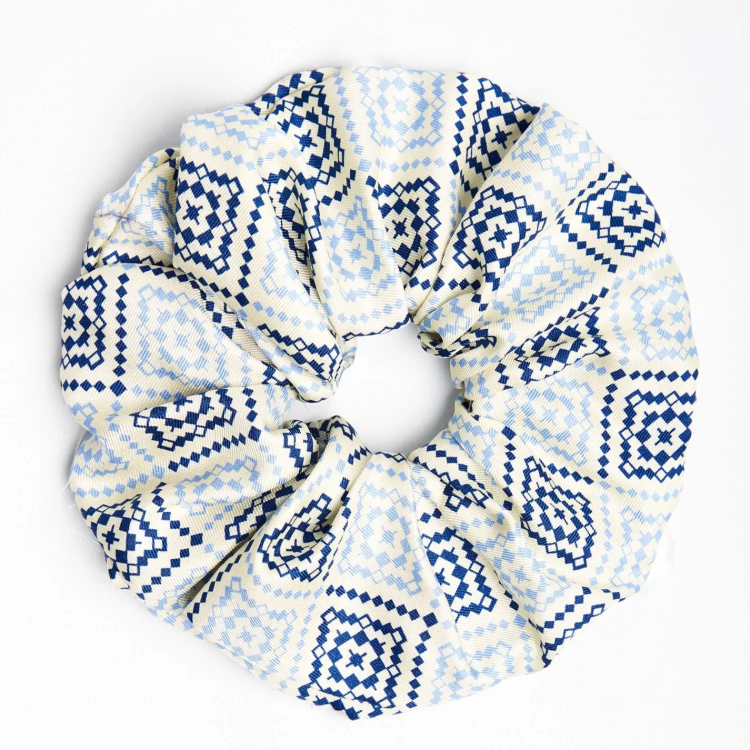 White Silk Scrunchie - Archivio Pattern>E.Marinella Hot