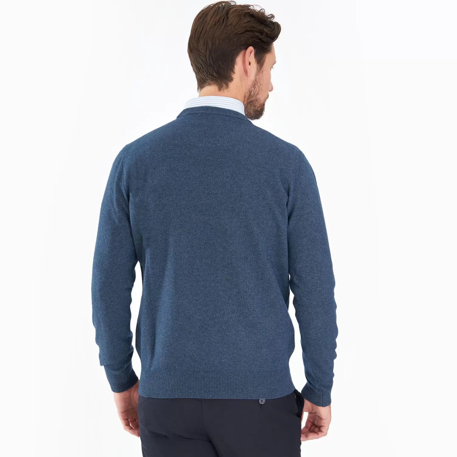 Wool And Cashmere Crewneck Sweater - Blue>E.Marinella Best