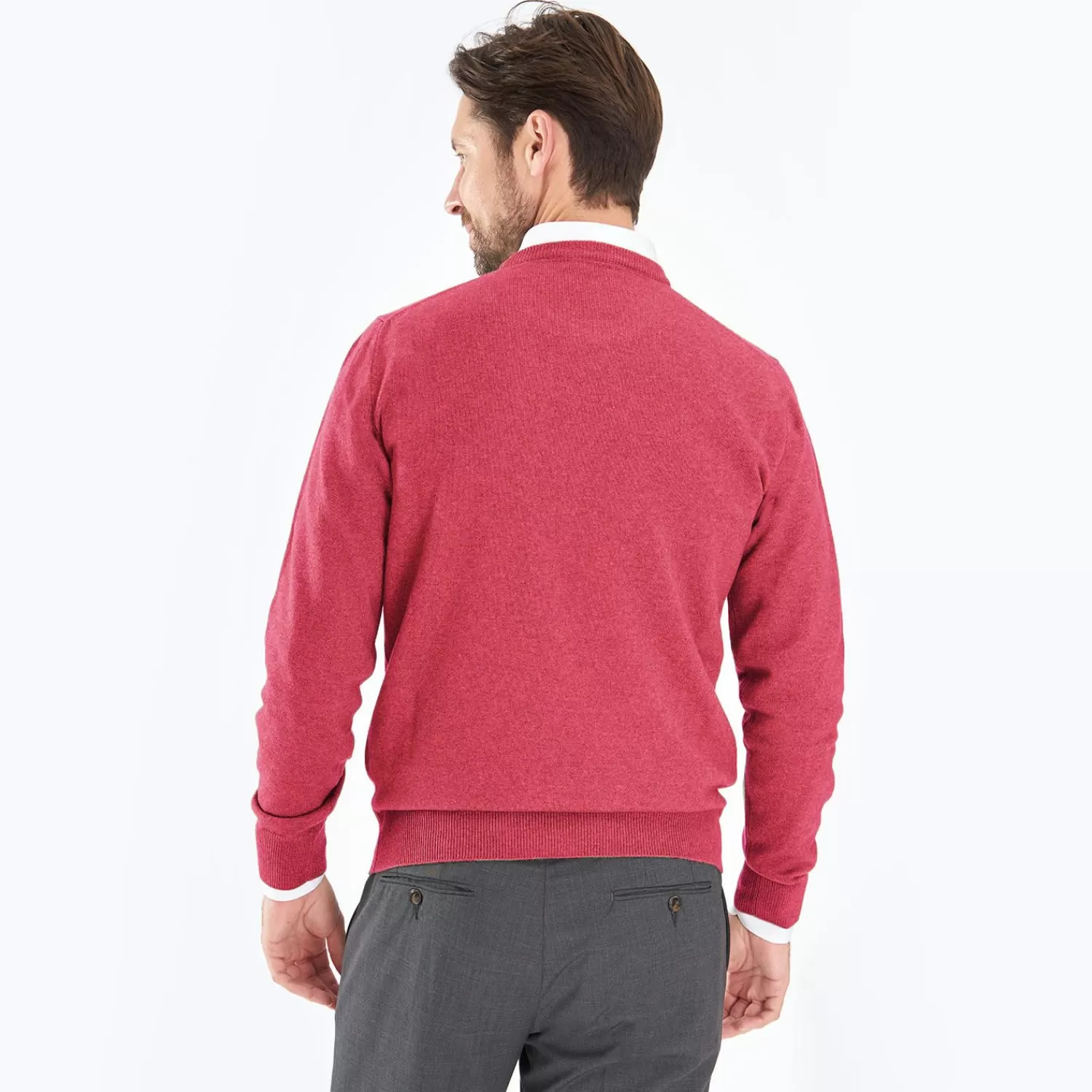 Wool And Cashmere Crewneck Sweater - Red>E.Marinella Fashion