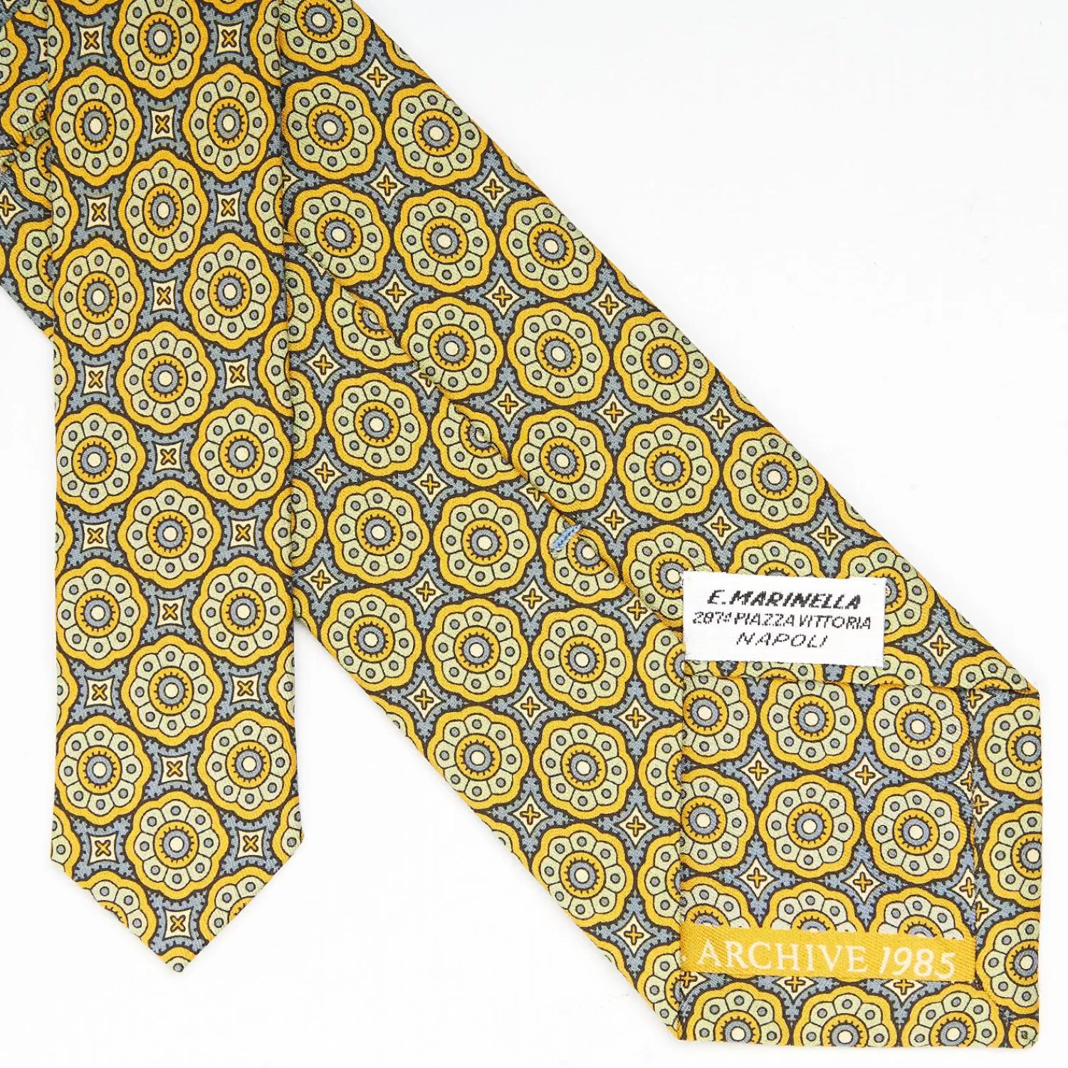 Yellow Archivio Collection Silk Tie 1985-05>E.Marinella Sale